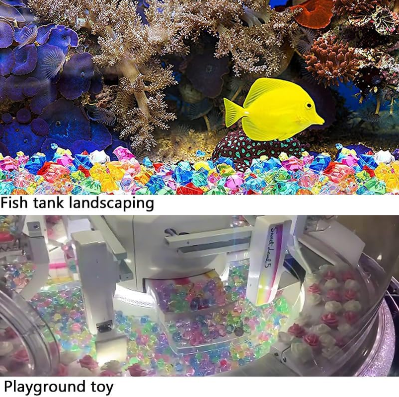 WADY Acrylic Crushed Ice Rocks - 200 PCS Fake Ice Cubes, Clear Plastic Crystals & Diamonds for Vase Fillers, Wedding Decor, Table Scatter, Home Decoration, Arts & Crafts (Blue and White) image number 6