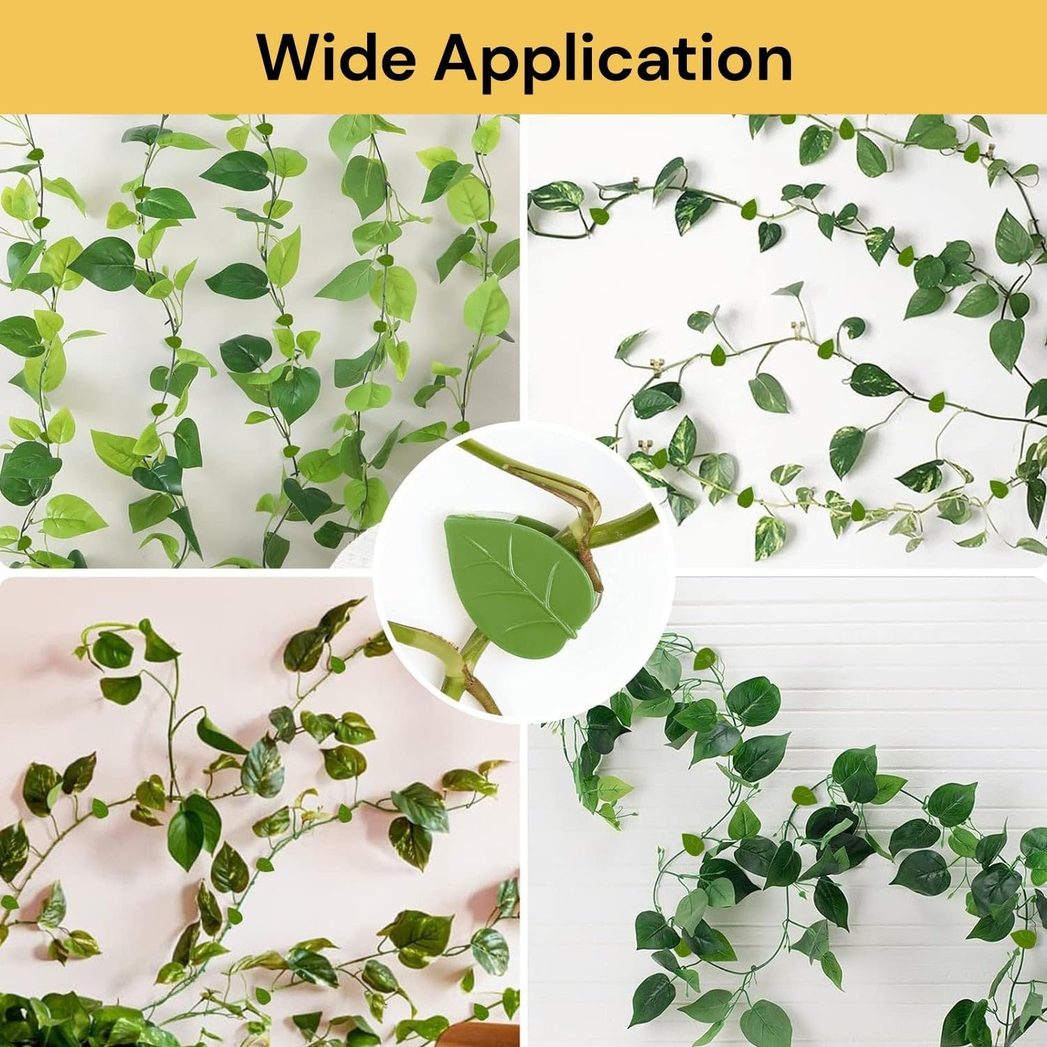 EZONEDEAL 10Pcs Plant Climbing Wall Fixture Clips with Acrylic Adhesive Sticker Plant Fixer Invisible Wall Vines Fixing Clips Self-Adhesive Hook Plant Vine Traction for Indoor Outdoor Decoration image number 5
