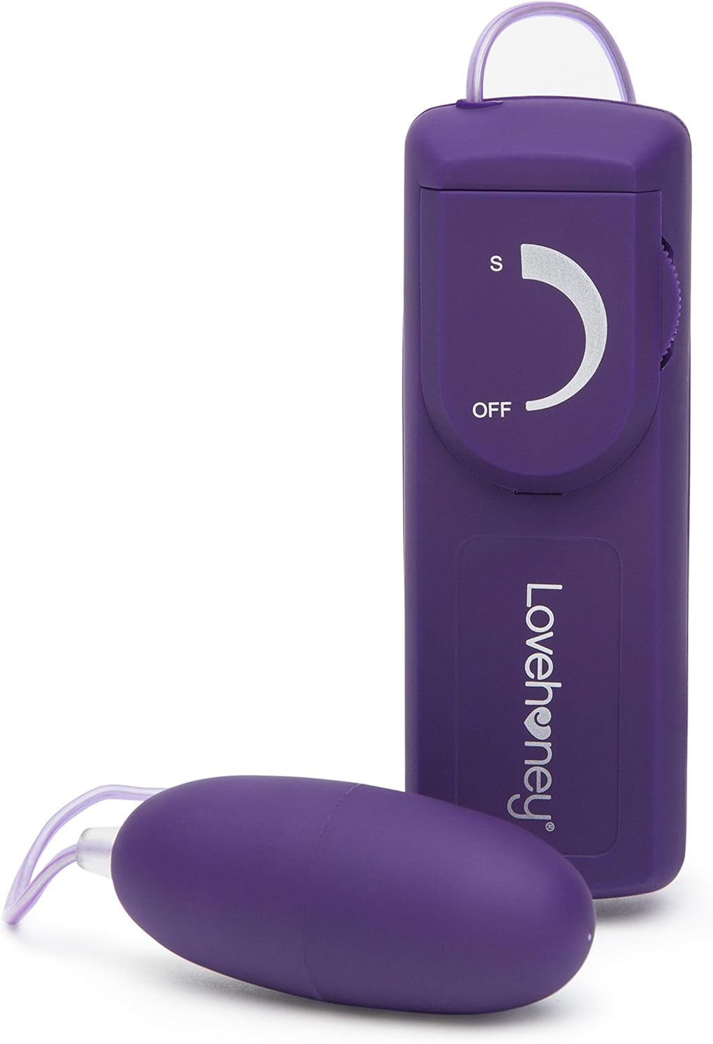 Lovehoney Wickedly Powerful Vibrating Egg for Women - Smooth 2.5 Inch Multispeed Bullet Vibrator - 31 Inch Wired Remote Control Love Egg for Couples - Purple image number 6