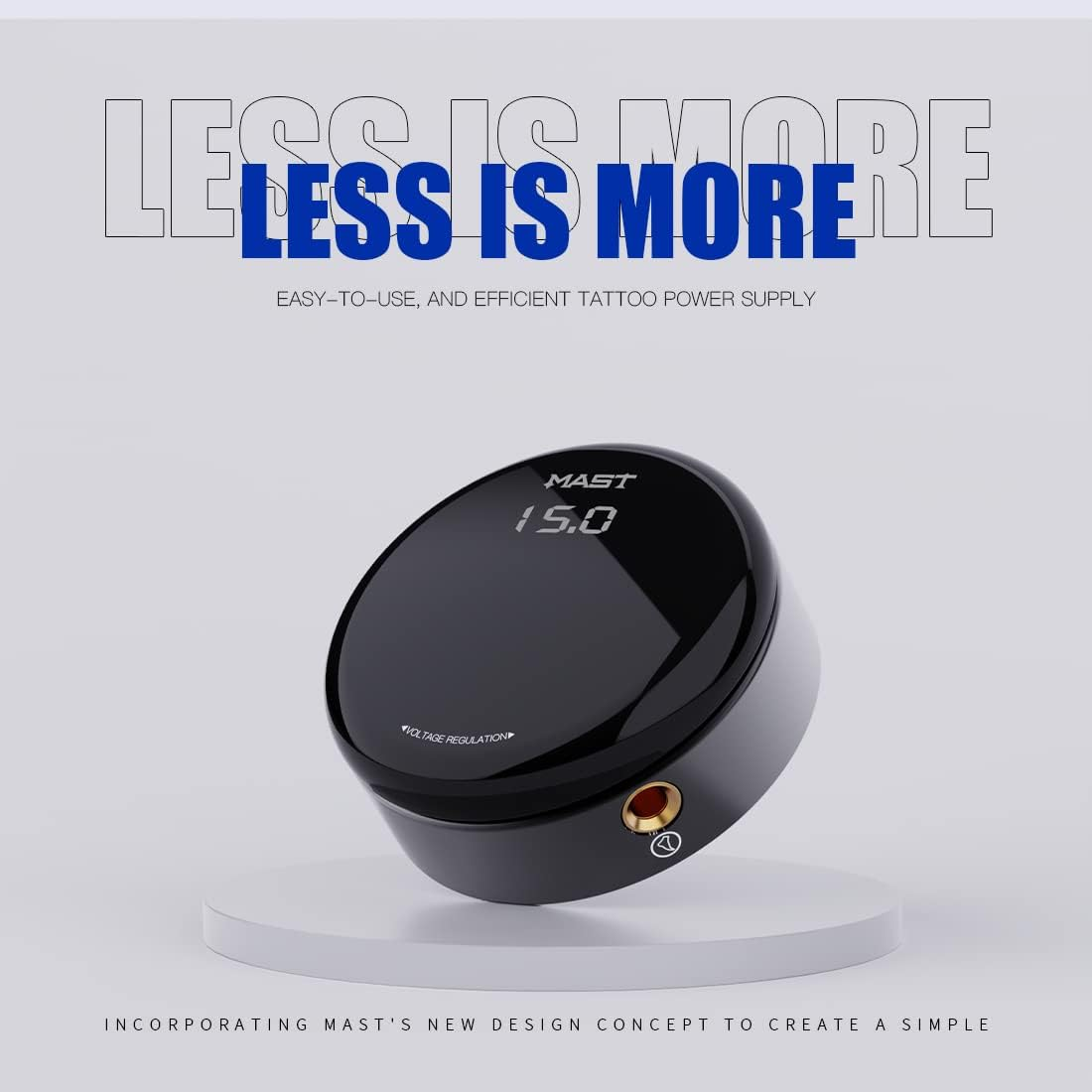 Mast Tattoo Power Supply, Halo2 Circle Digital Display Voltage, One Touch Easy Use for Tattoo Machine image number 2