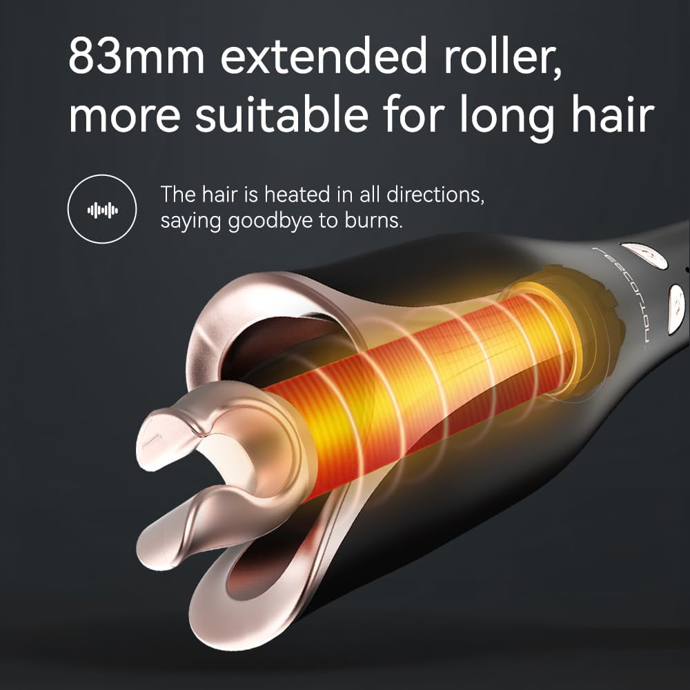 Automatic Hair Curler, Wave Curling Iron for Fluffy Hairstyle, Anti-Tangling Hair Curling Iron with 4 Adjust Temperature for All Hair Types image number 4