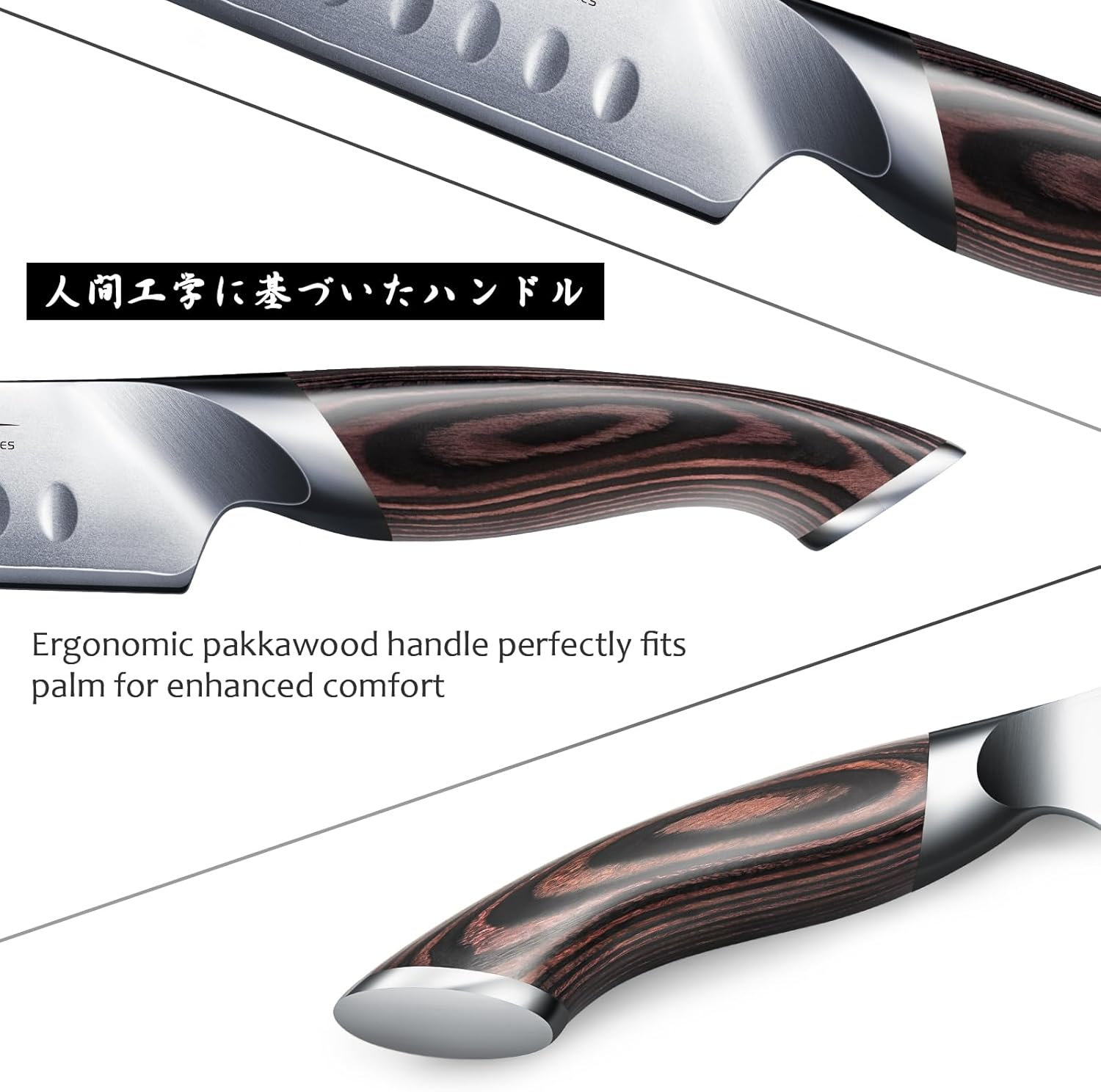 HOSHANHO Salmon Knife 30 Cm, Professional Fish Knife, Japanese Super Steel Cutting Knife, Ultra Sharp Ham Knives with Ergonomic Handle image number 5