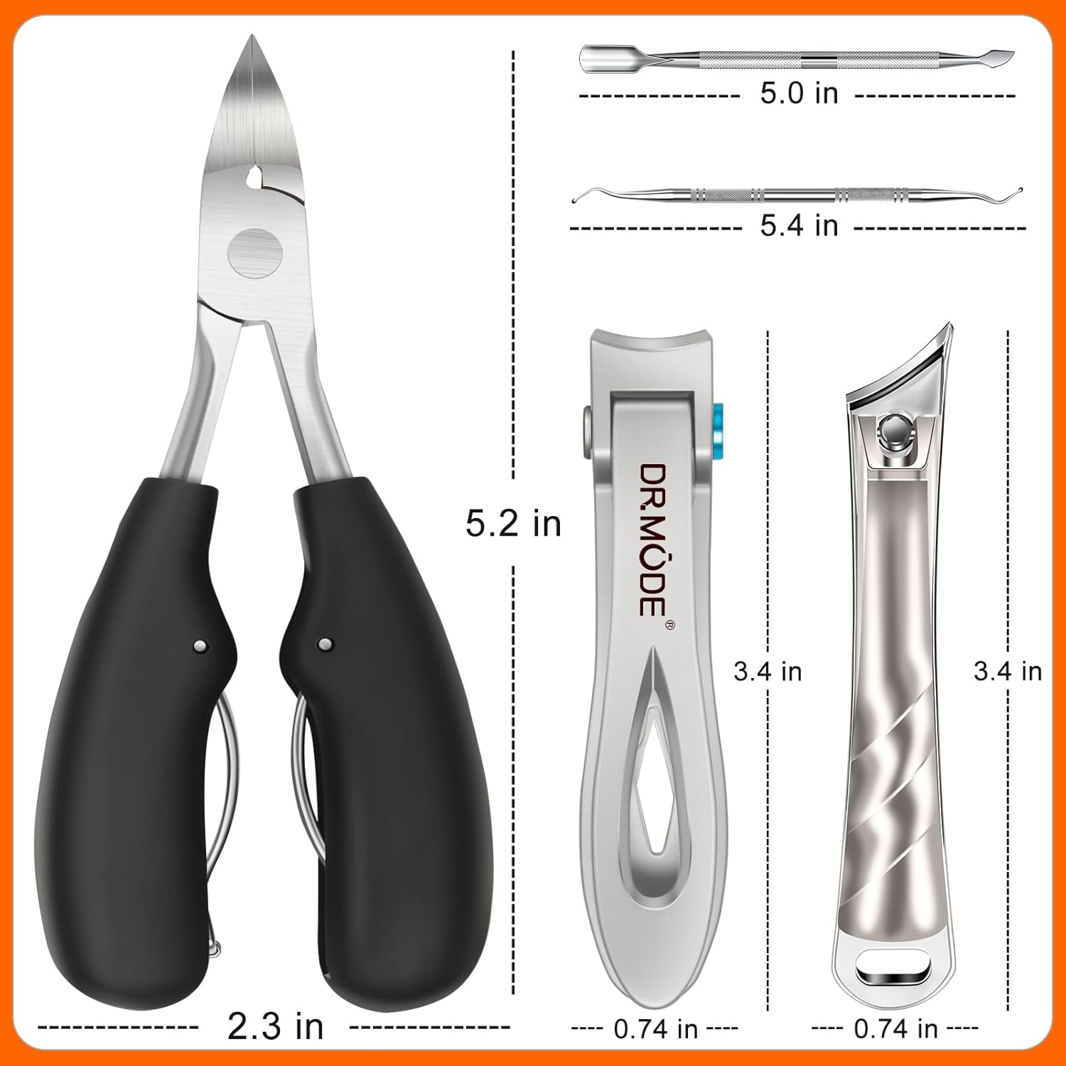 Toenail Clippers for Seniors Thick Toenails, Heavy Duty Large Toe Nail Clippers for Men Thick Nails with Wide Opening, Sharp Ingrown Toenail Clippers Nail Cutter Long Handle with Slanted Curved Blade image number 5