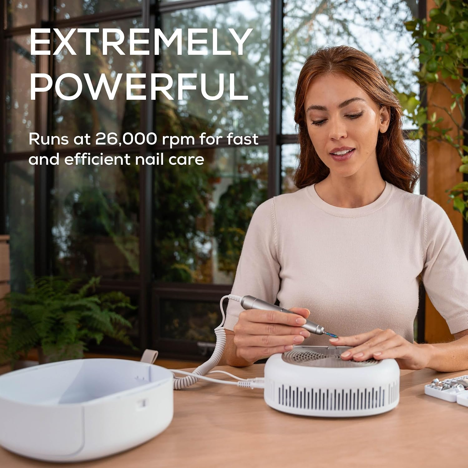 Beurer MP 200 Studionails Pro 3-In-1 Manicure / Pedicure Station, Nail Sander with UV/ LED Lamp & Dust Vacuum for Gel and Acrylic Nails, 9 Accessories image number 1