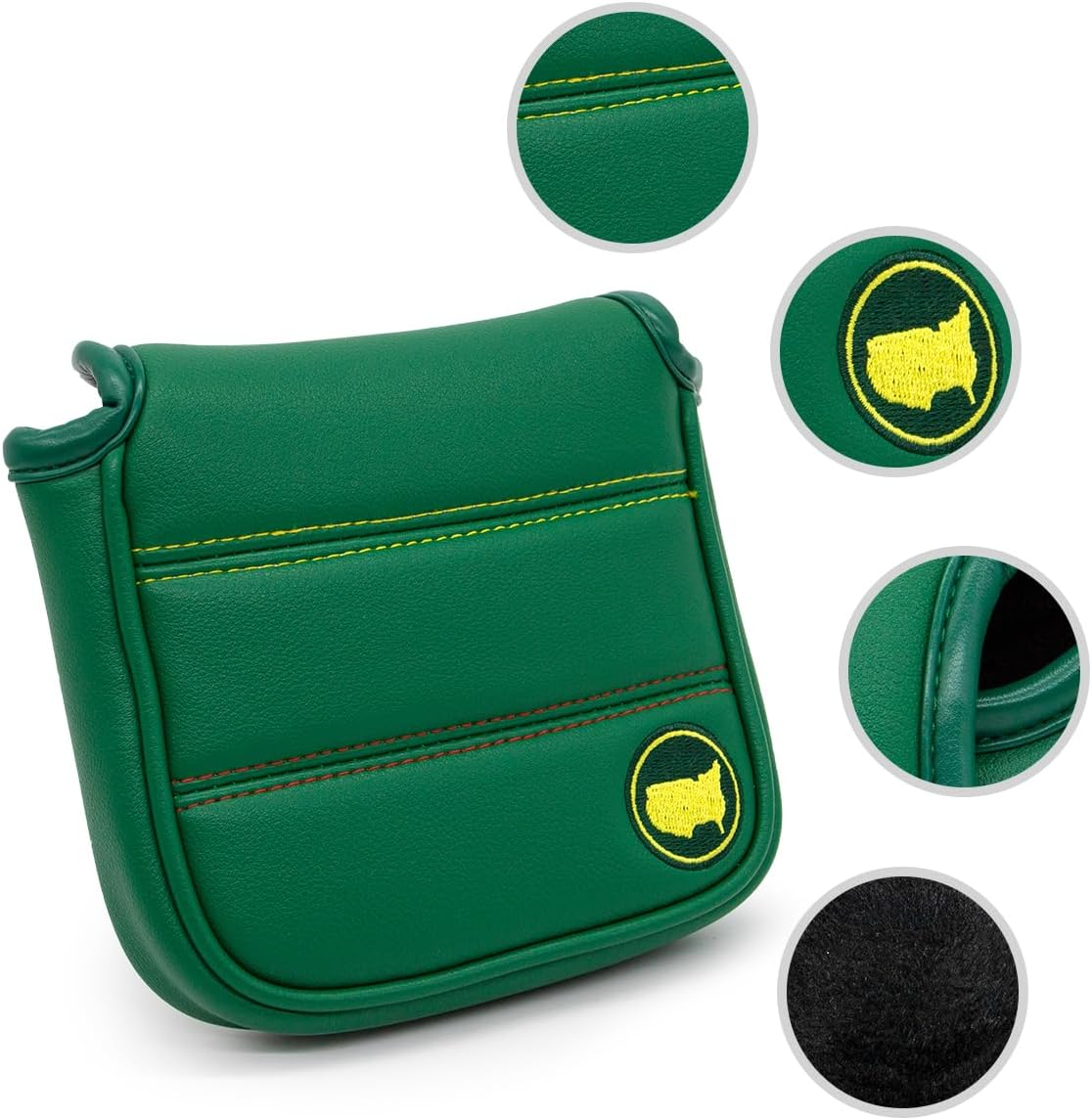 Montela Golf Putter Covers Mallet Putter Headcover Blade Putter Covers Golf Club Covers Leather Putter Head Covers Golf Headcover with Magnetic for Scotty Cameron Taylormade Callaway Titleist Odyssey