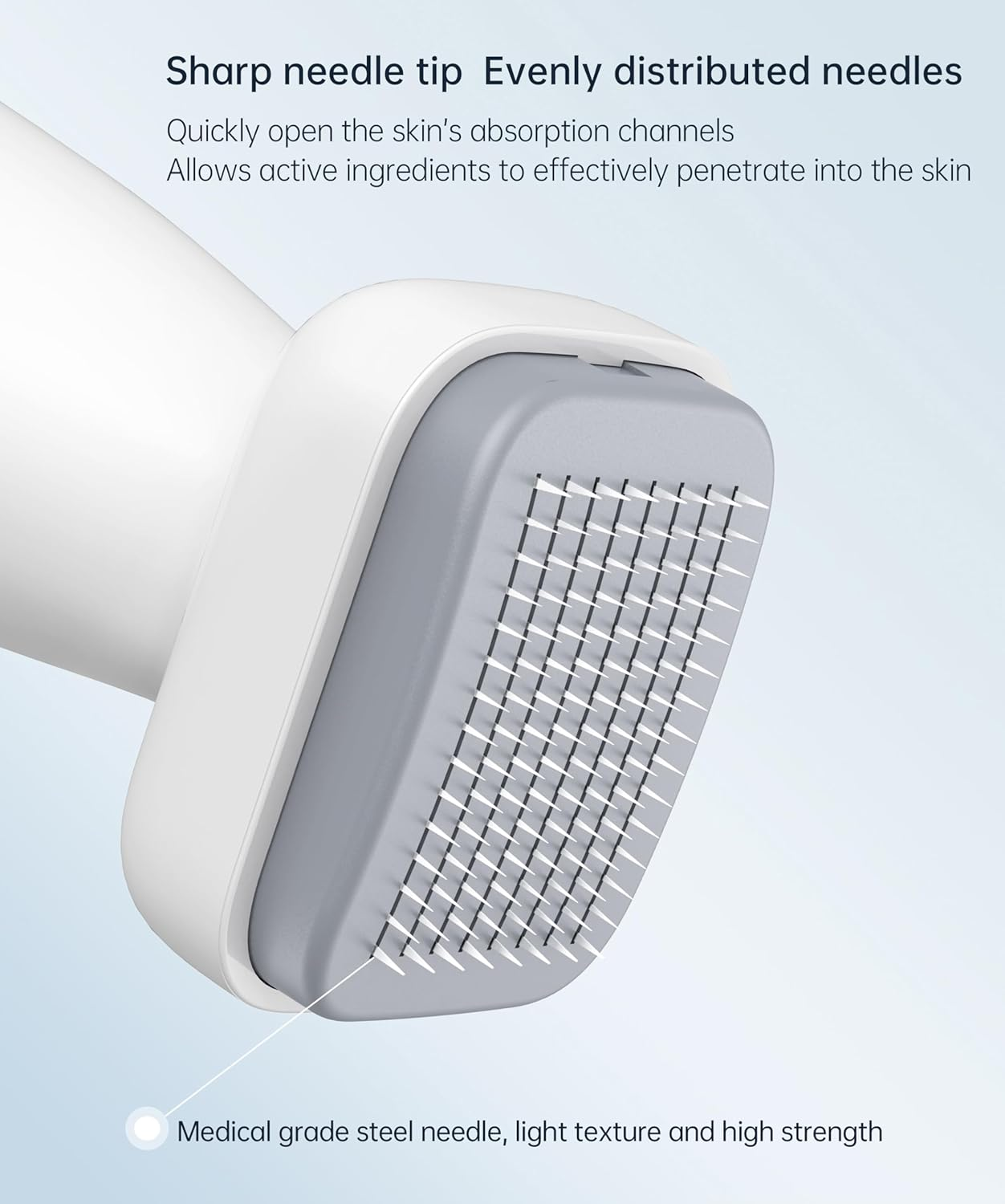 Ebeizi Adjustable Derma Stamp for Scalp Hair Beard Growth, 120 Real Needles from 0.25Mm to 2Mm, Professinal Microneedling Stamp Pen, Derma Roller Alternative for Face Body Home Use image number 5