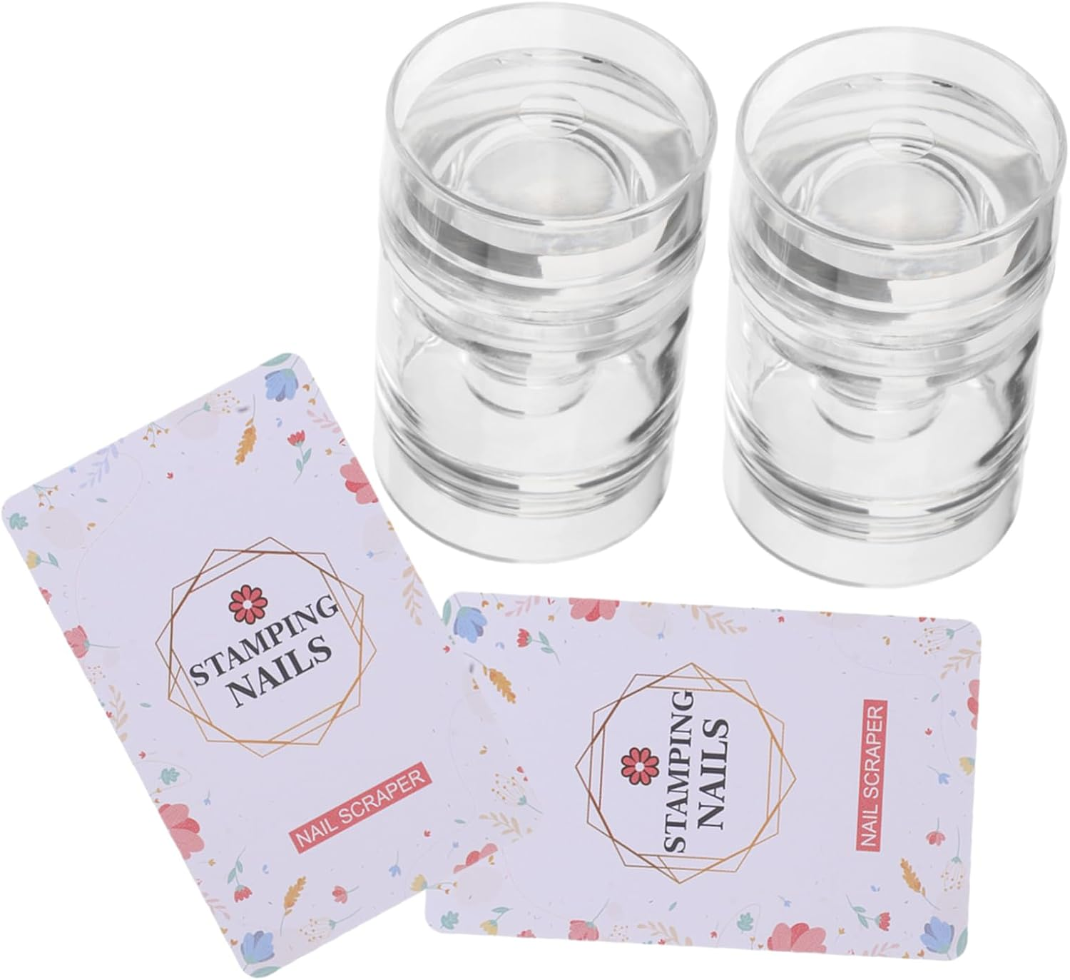 CATIEBYE 2Pcs Silicone Nail Stamping Kit French Manicure Tool Soft Transparent Stamper for Precise Pattern Transfer DIY Nail Art Salon Supplies image number 3