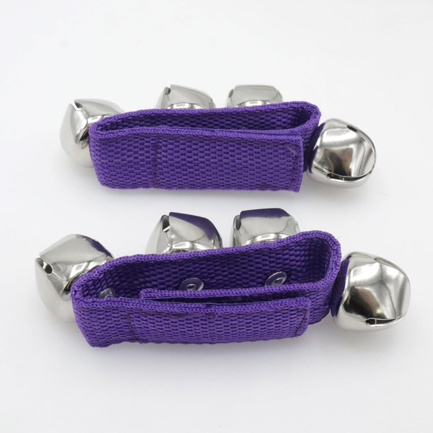 Cashbeat Wrist Bells Set of 2, Adjustable Jingle Bells for Wrist/Ankle, Percussion Accessory for Dance, Fitness, Stage Performance(Purple) - Apricot Color image number 7