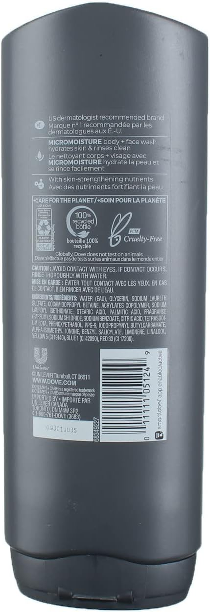 Dove Men +Care Body & Face Wash, Clean Comfort, 18 Fl Oz image number 2