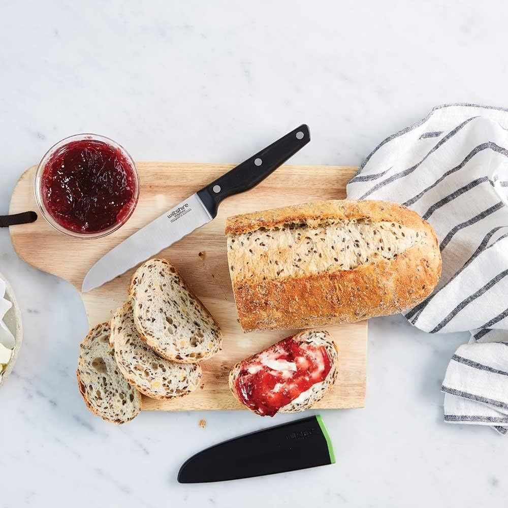 Wiltshire Staysharp Triple Rivet Multi-Purpose Utility Knife 15Cm &ndash; Stainless Steel Kitchen Knife with Built-In Sharpener for Chopping, Cutting and Slicing