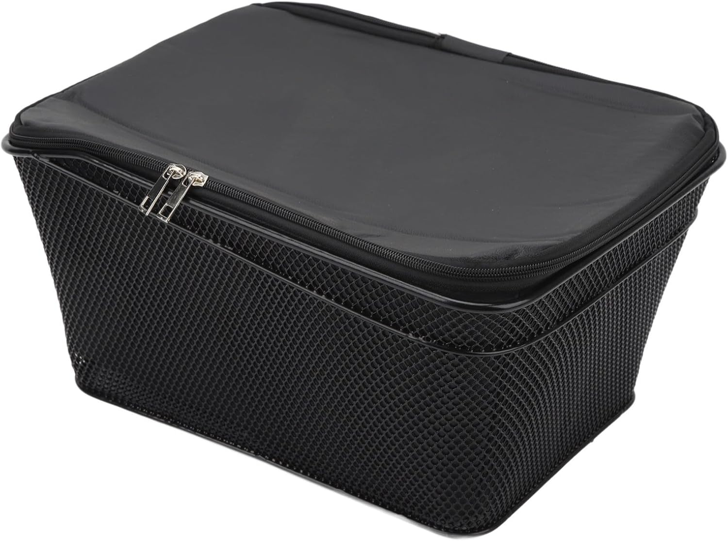 Rear Bike Basket, 20L Large Capacity Bicycle Cargo Rack Storage Basket, Waterproof Metal Wire Bicycle Basket with Lining, Easy Installation with Screw Nut for Most Rear Bike Racks image number 1