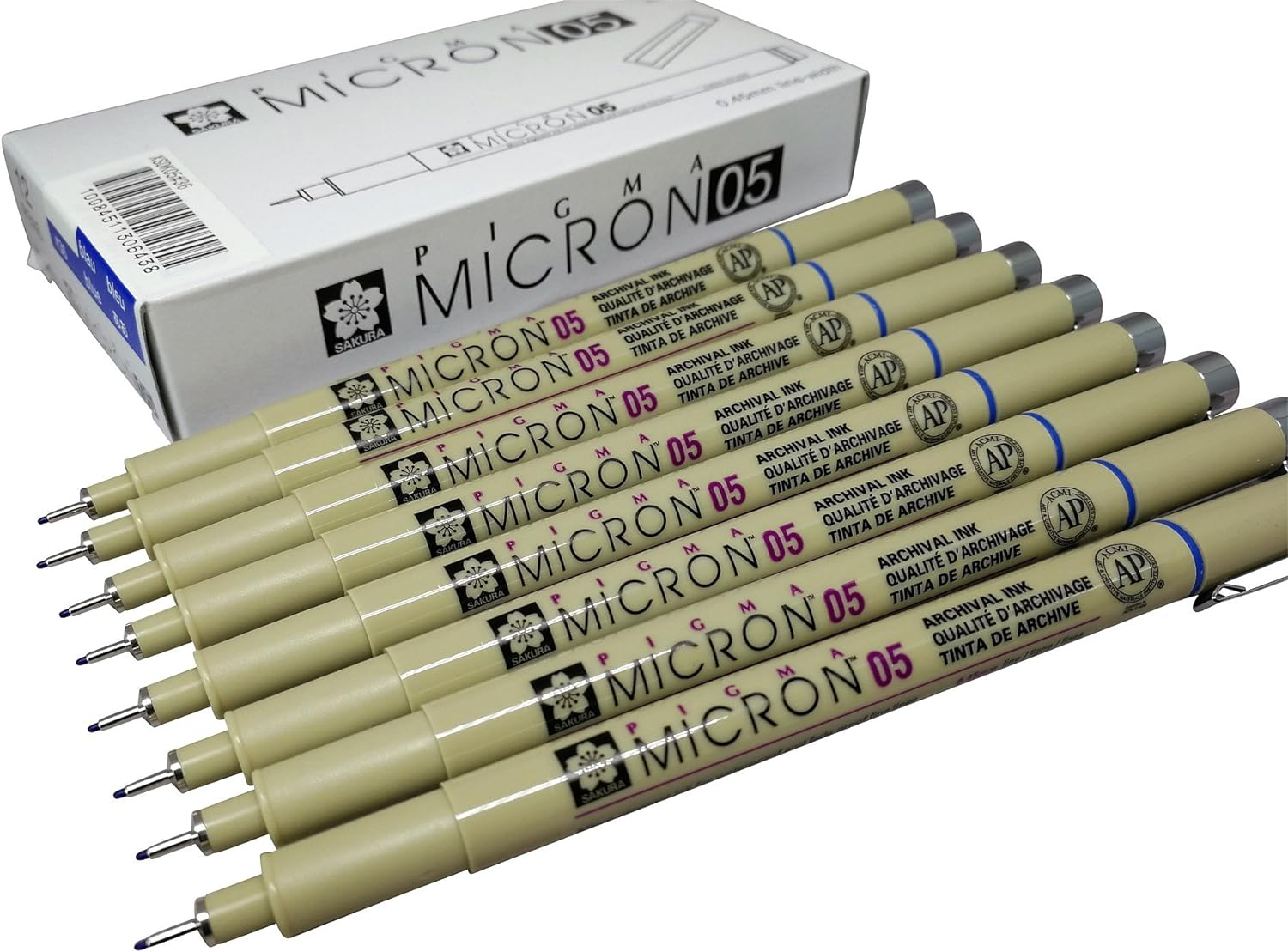 Sakura Pigma Micron 10 Fineliner Pens Black Archival Ink Artist Drawing Sketch Pens (003, 005, 01, 02, 03, 04, 05, 08), Graphic 1 & Brush Pen Set
