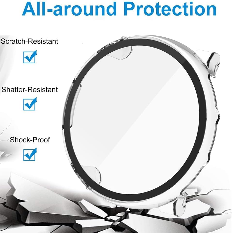 Akanry [Pack of 2 Hard Case Compatible with Vantage V3 with Screen Protector, 9H Hardness Hard PC Tempered Glass Thin Case, 2 Transparent image number 1