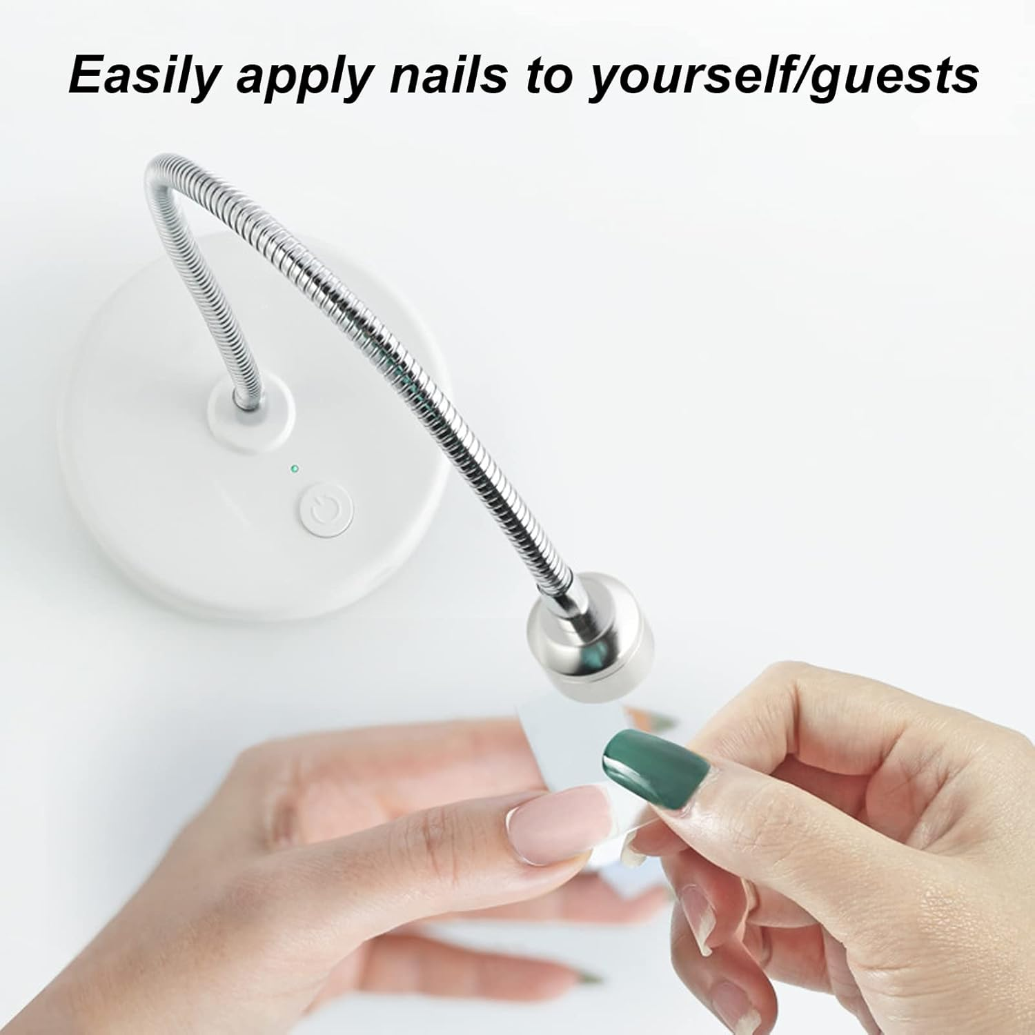 LED UV Nail Lamp, 3W Quick Dry Gel Nail Dryer, Professional Nail Polish Curing Light with Adjustable Angle Gooseneck for Salon Home DIY, USB Charge Manicure Lamp Nail Art Tool image number 2