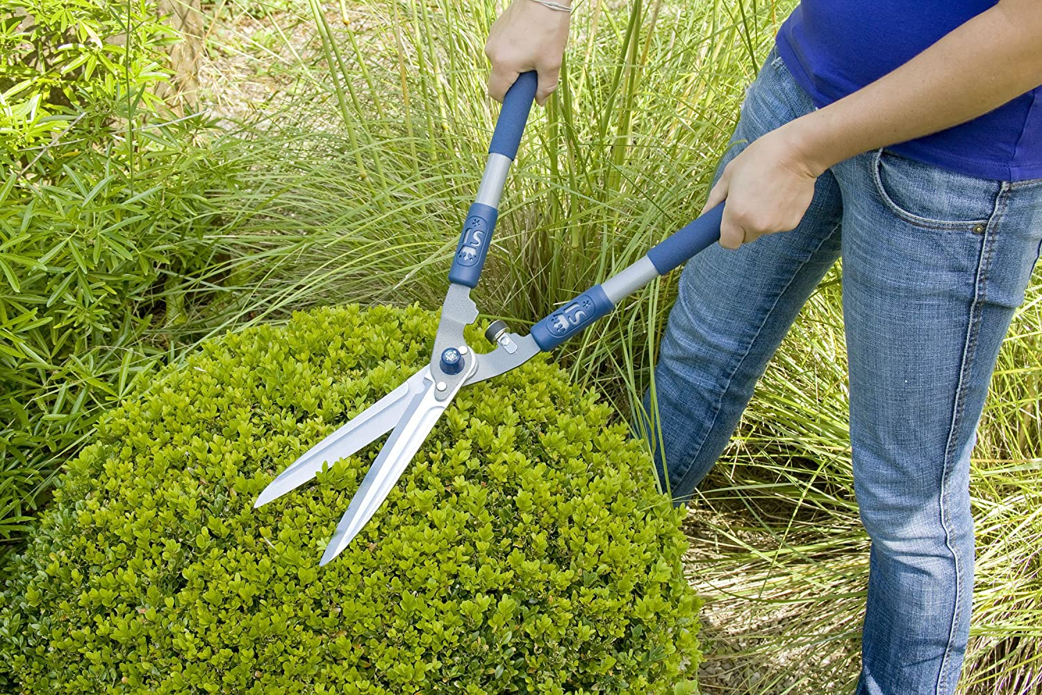 Spear & Jackson Hand Shears with Soft Grip Handle, Silver/Blue image number 2