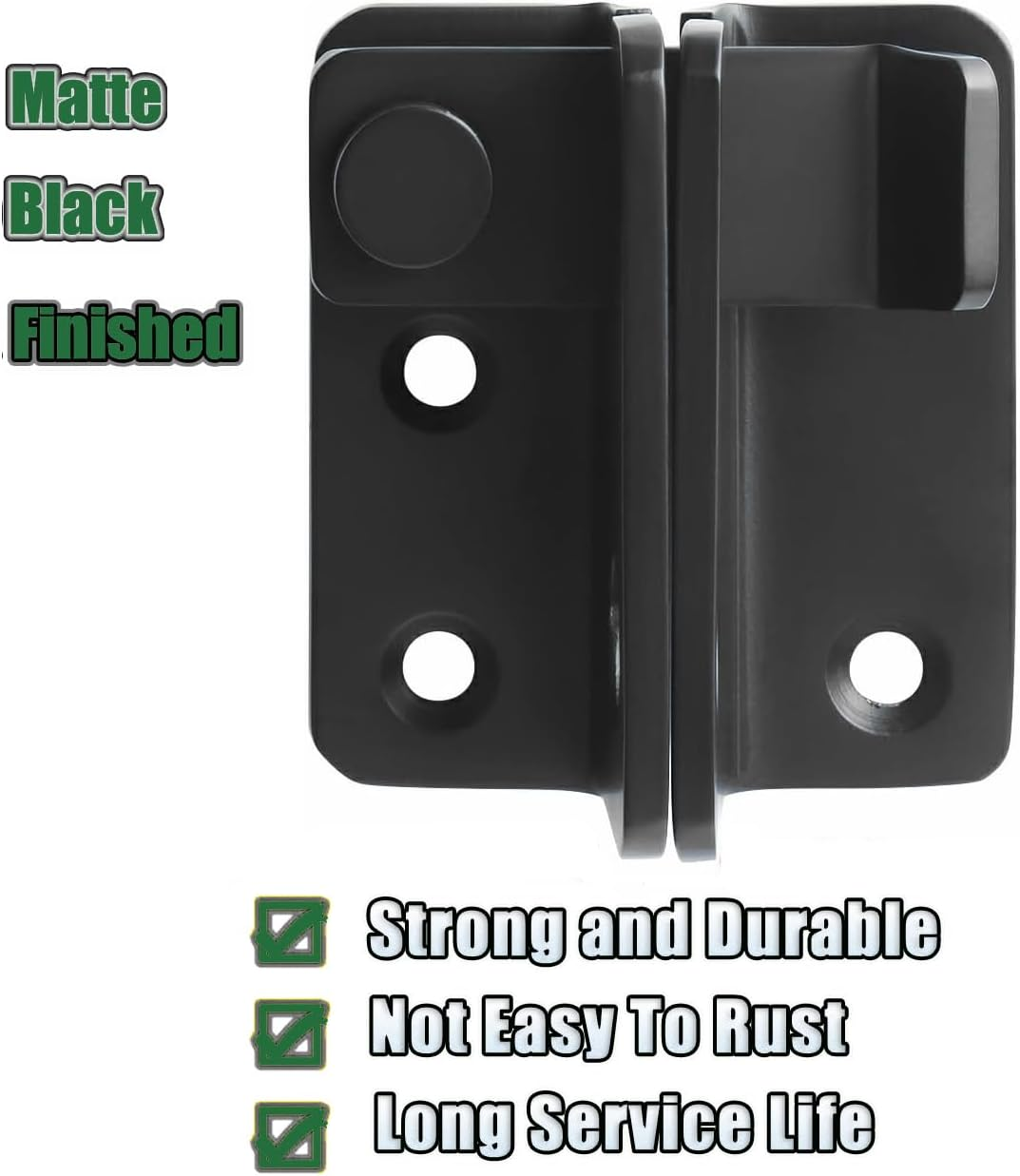 Flip Latch Gate Latches Slide Bolt Latch Safety Door Lock Catch for Barn Cabinet Garden Bathroom Garage Window Sliding Door Shed Lock (Black - Left Open, L 62 * 56MM)