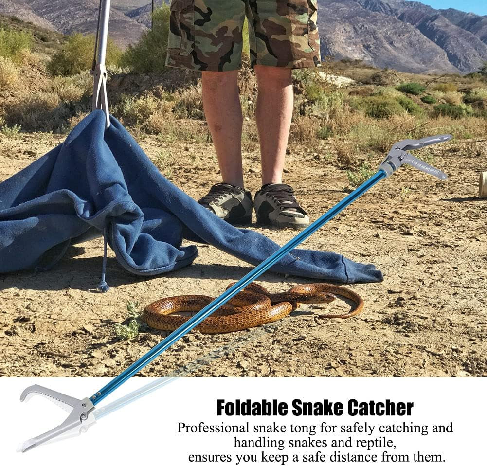 Snake Tong, Ergonomically Design Reptile Grabber, Grabber Tool for Reptile(Blue, 100Cm) image number 5