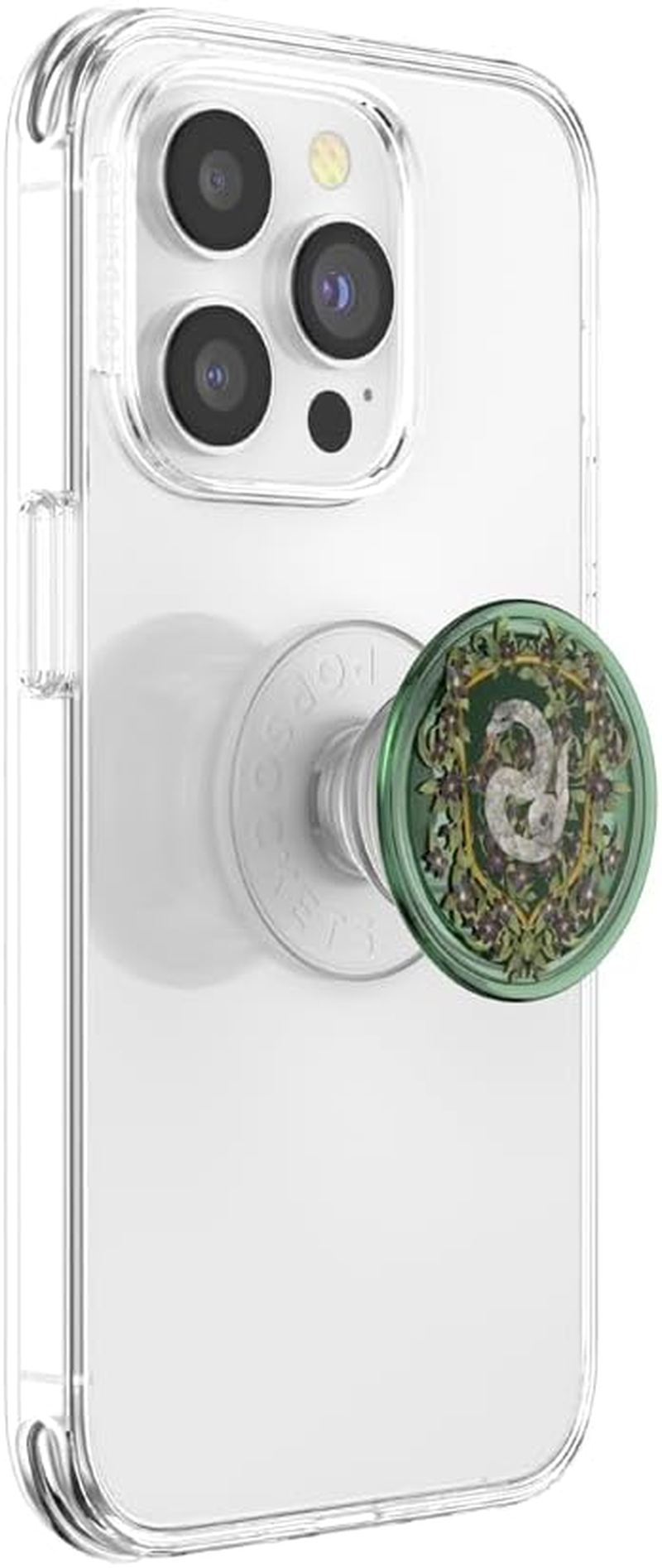 ​​​​Popsockets Phone Grip with Expanding Kickstand, Harry Potter - Slytherin Floral Crest image number 4