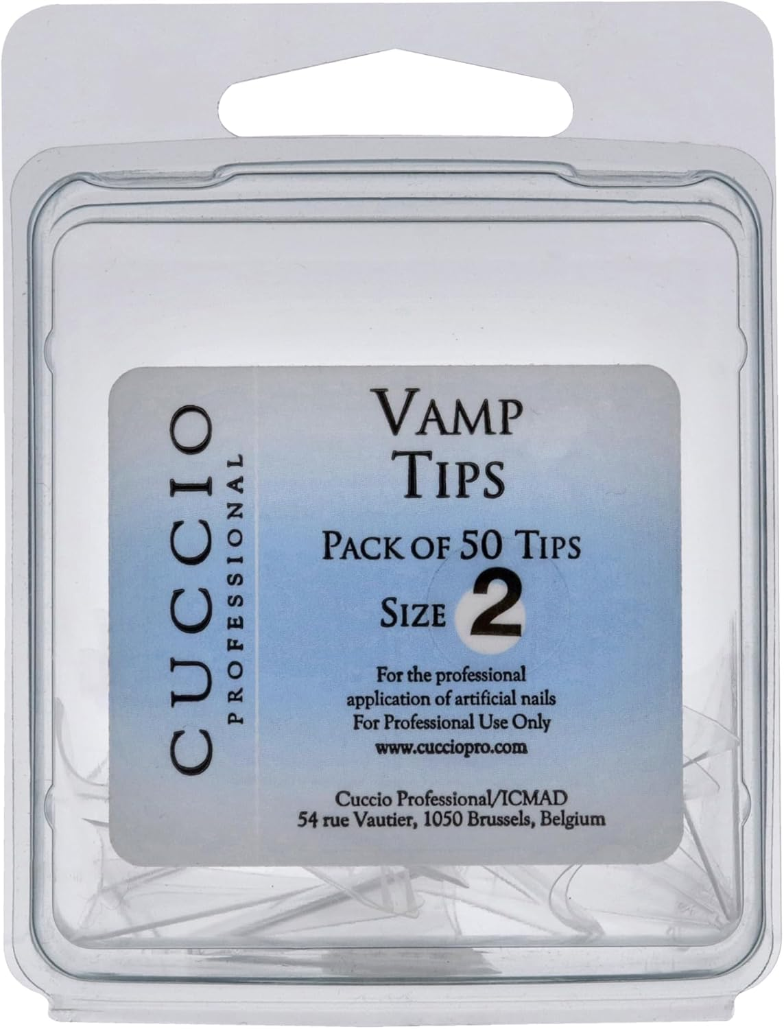 Vamp Tips - 2 by Cuccio Pro for Women - 50 Pc Acrylic Nails image number 2