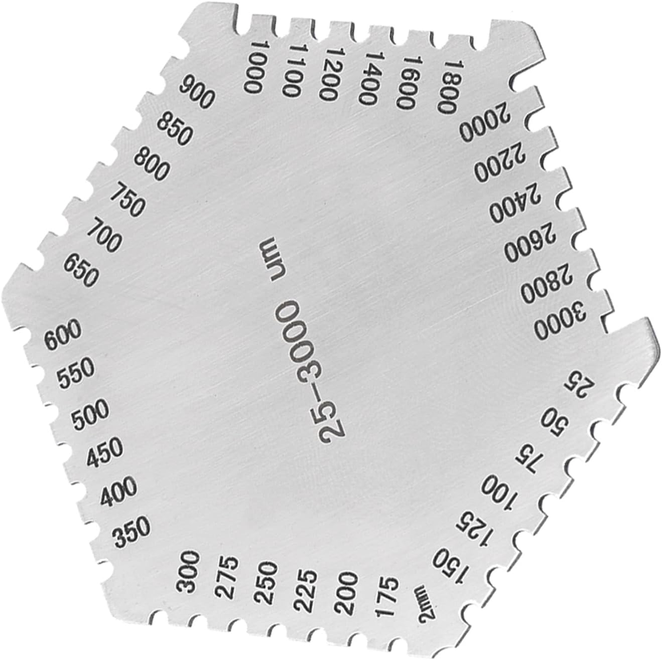 Stainless Steel Wet Film Comb, High Precision, Reusable 25-3000Um Gauge, Easy to Carry with Black Case, Measure Paint Coat Thickness image number 2