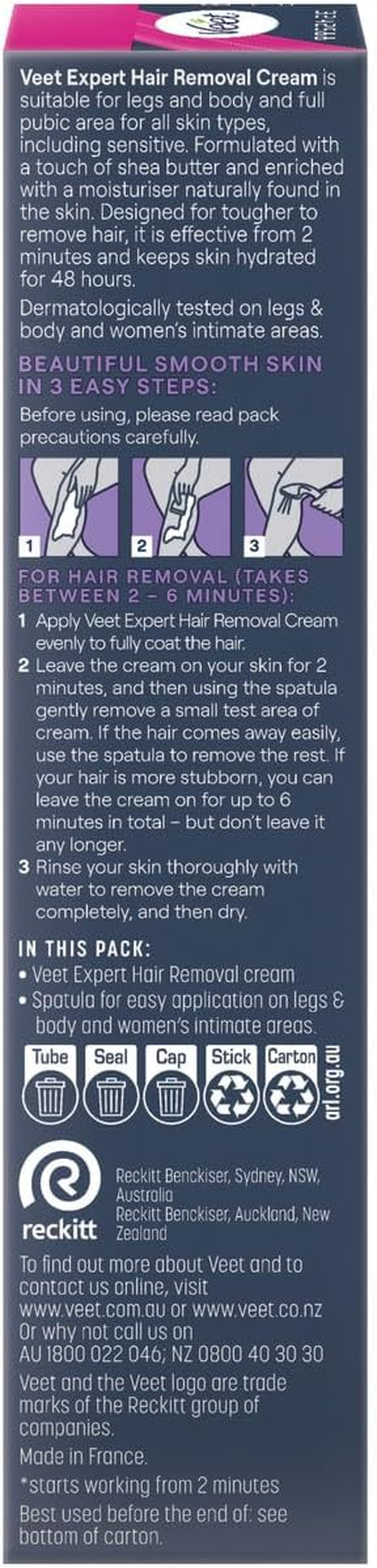 Veet Expert Hair Removal Cream for All Skin Types, 100 Ml image number 2