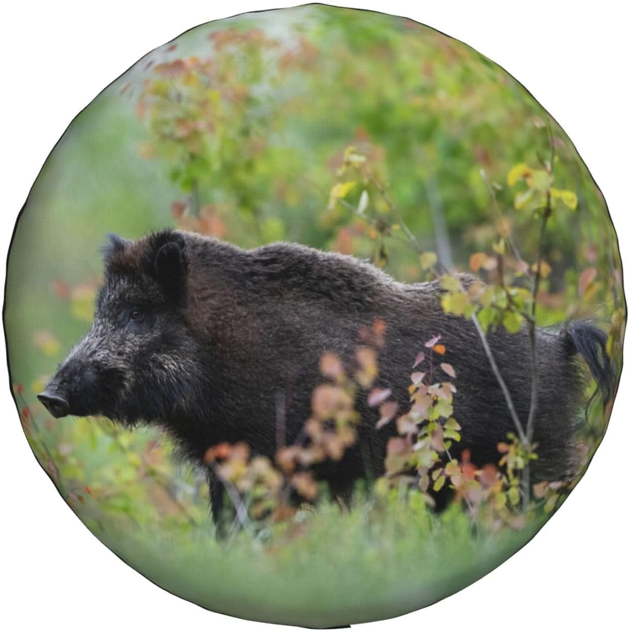 Universal Replacement Spare Wheel Cover, Wild Boar in Forest, Waterproof Spare Wheel Cover, Dustproof Tyre for Trailer, Motorhome, SUV, Off-Road Vehicle Wheel, 15 Inch image number 3