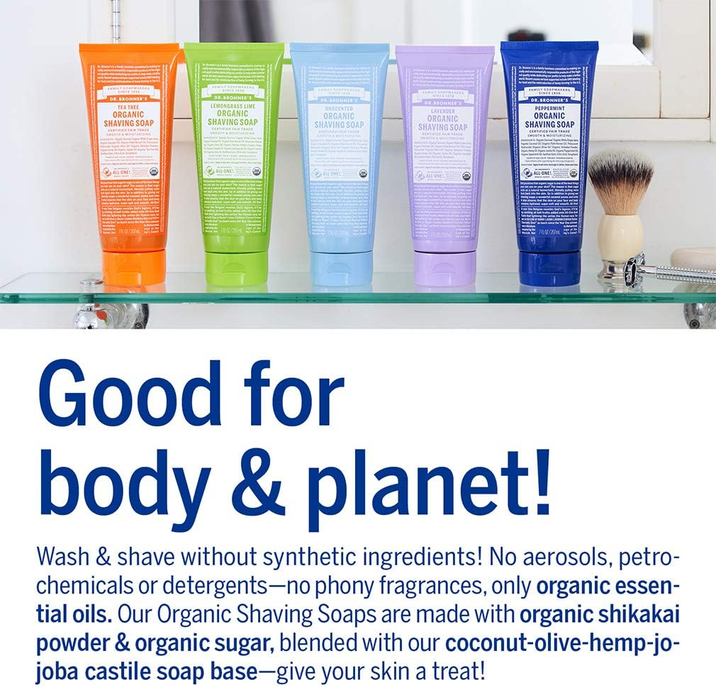 Dr. Bronner Magic Organic Shaving Soap Gel Lemon 210Ml Liquid image number 5
