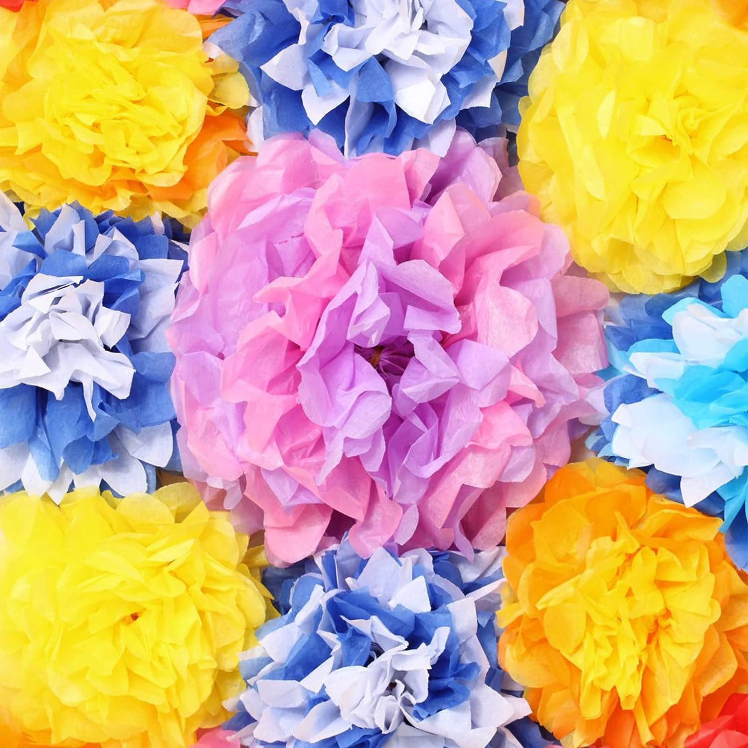 LEMESO 100 Sheets 20 Assorted Art Tissue Paper 35 * 50Cm Wrapping Tissue Paper, Rainbow Craft Paper Bulk for DIY Gift Wrapping Decorations image number 1