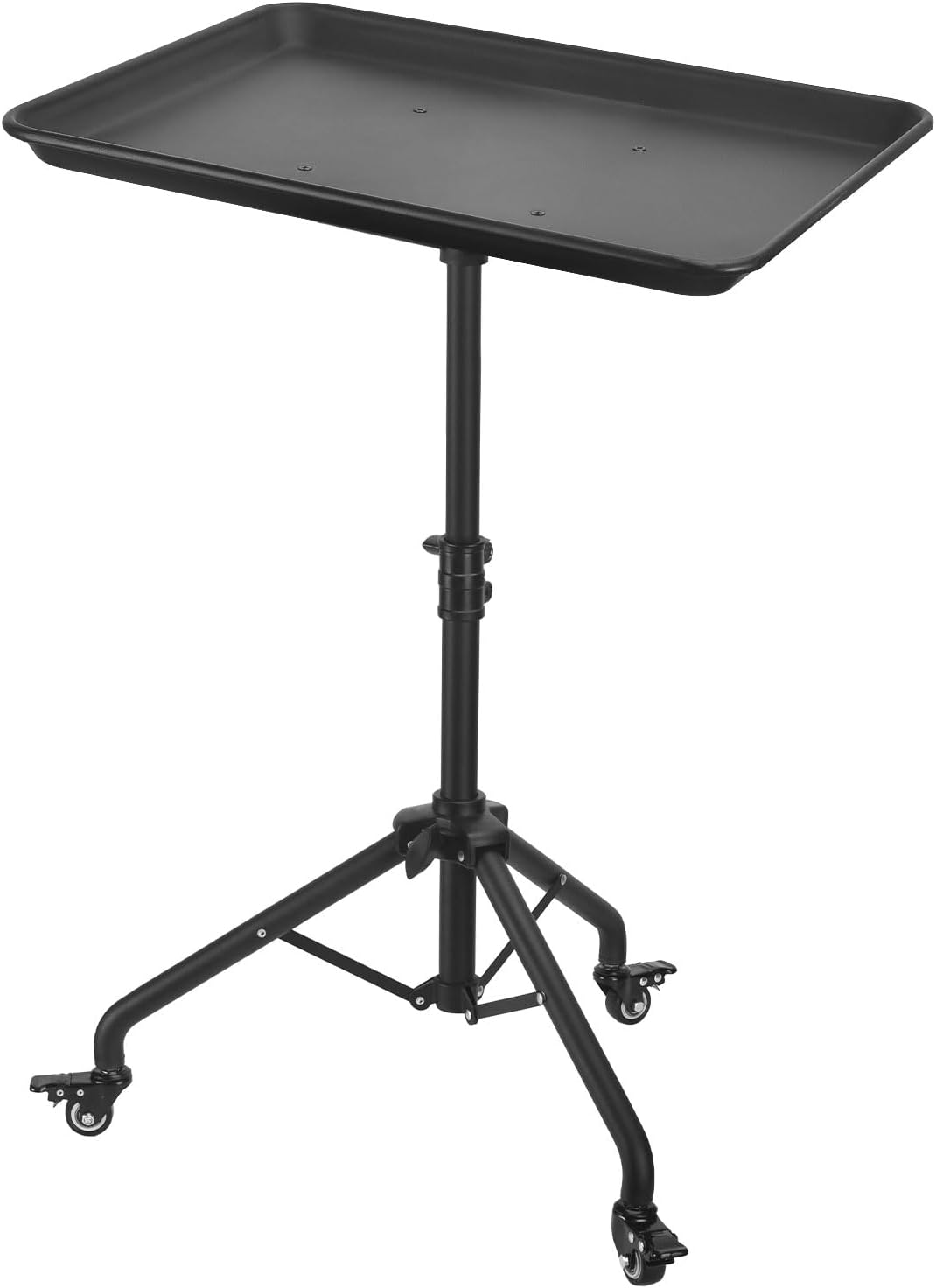 Salon Tray Cart Salon Rolling Tray, Tattoo Tray with Wheels Adjustable Height, Service Storage Tray Trolley for Beauty Clinic Spa