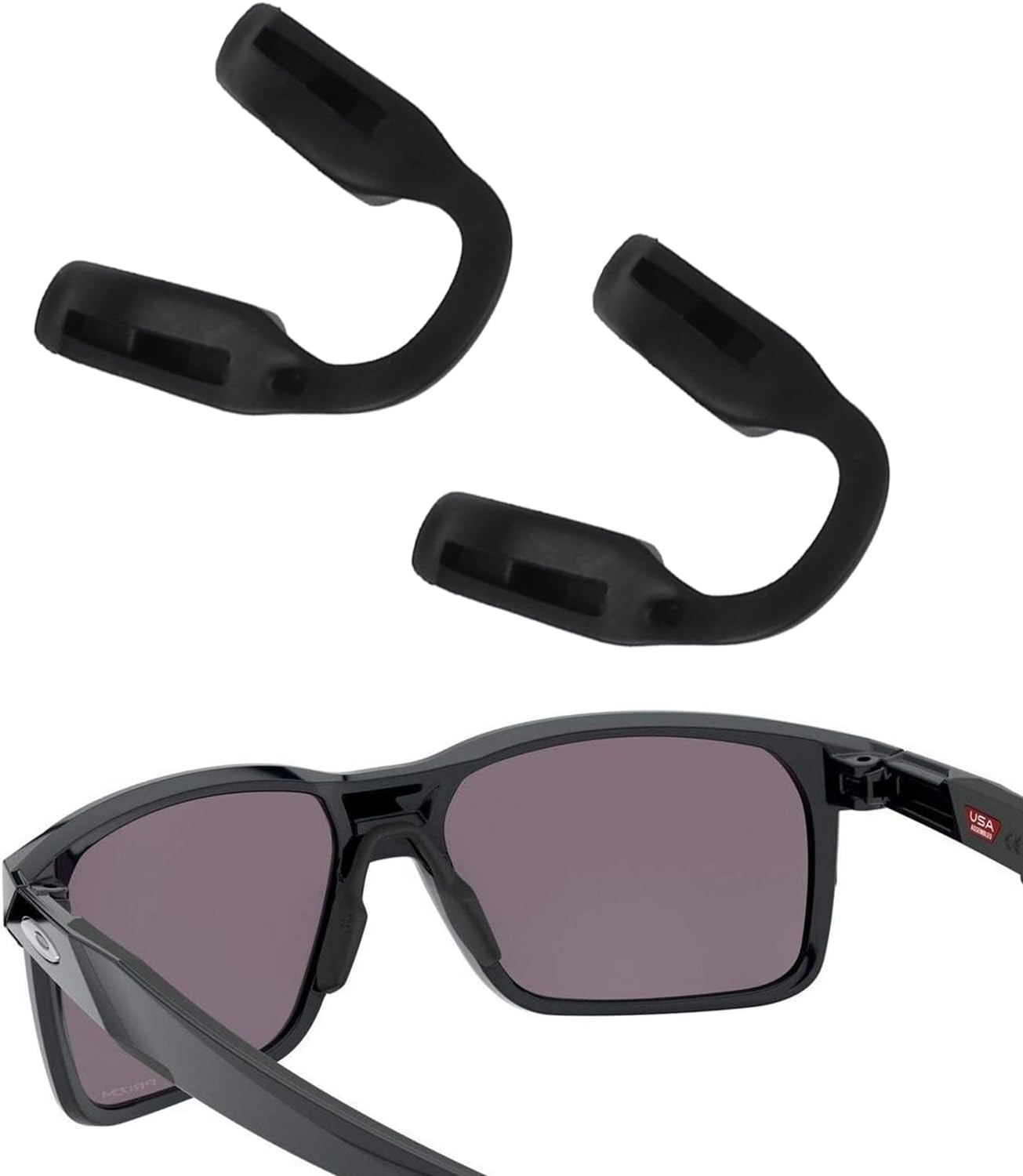 Replacement Nose Piece Nose Pads for Oakley Nxtlvl Ox8028/Hex Jector Ox8032/Metalink Ox8153/Miter Ox8154/Cogswell Ox8157/Bevel Ox8161/Tensile Ox8170/Trajectory OX8171 Eyeglasses, Black Standard Size