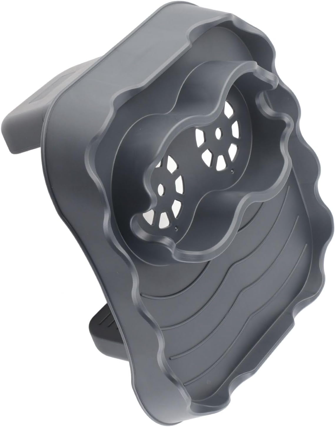 Hot Tub Table Tray, Hot Tub Side Table with Cup Holder and Drain, Adjustable Hot Tub Towel Holder, Nonslip Drink Caddy, Snack Tray for Bathtub, Spa, Outdoor, Patio (Grey) image number 5