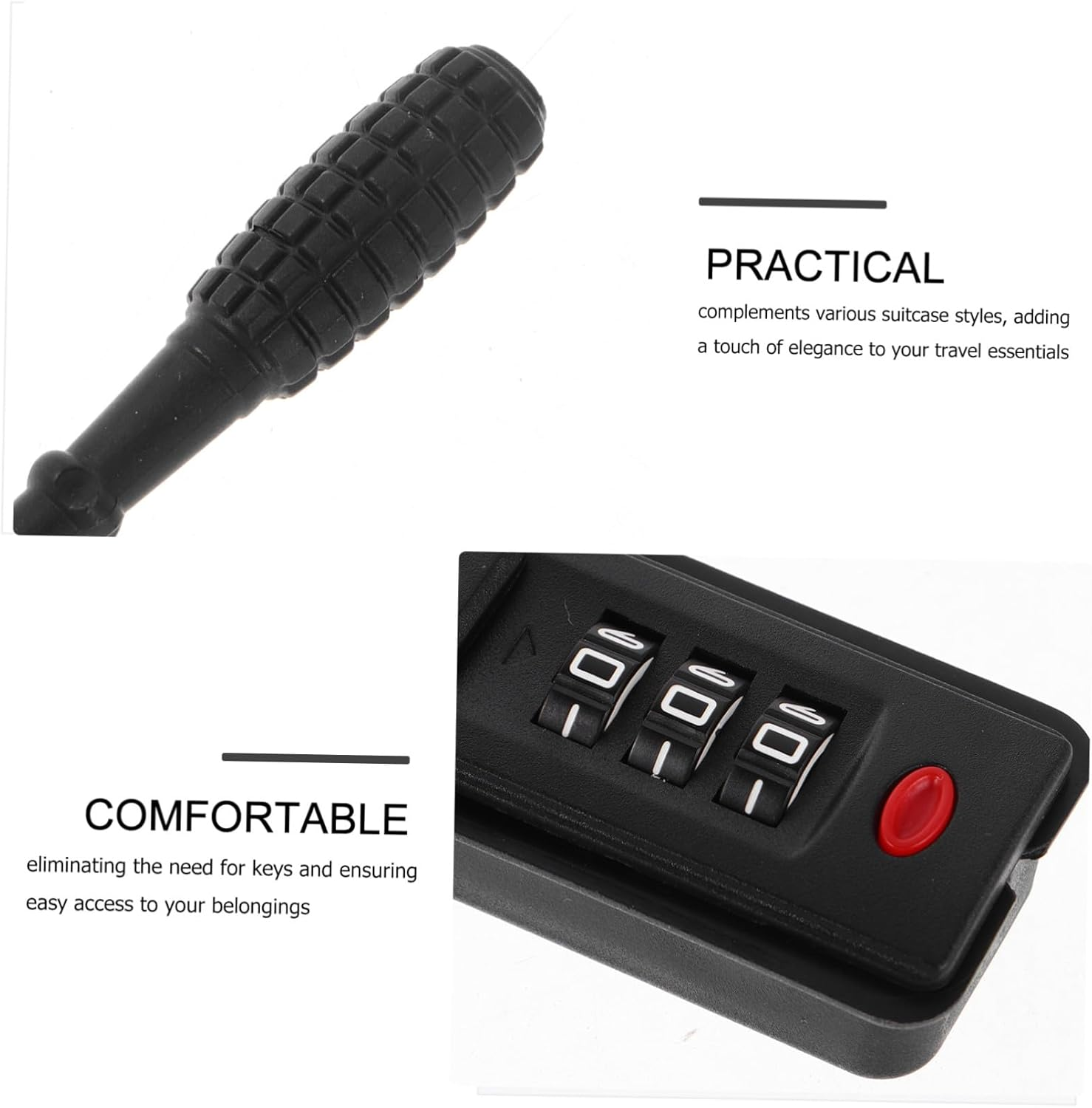 ROMISBABA Luggage Lock Replacement with Combination Password Travel Padlock for Suitcases Easy Installation Keyless and Leisure Trips image number 6