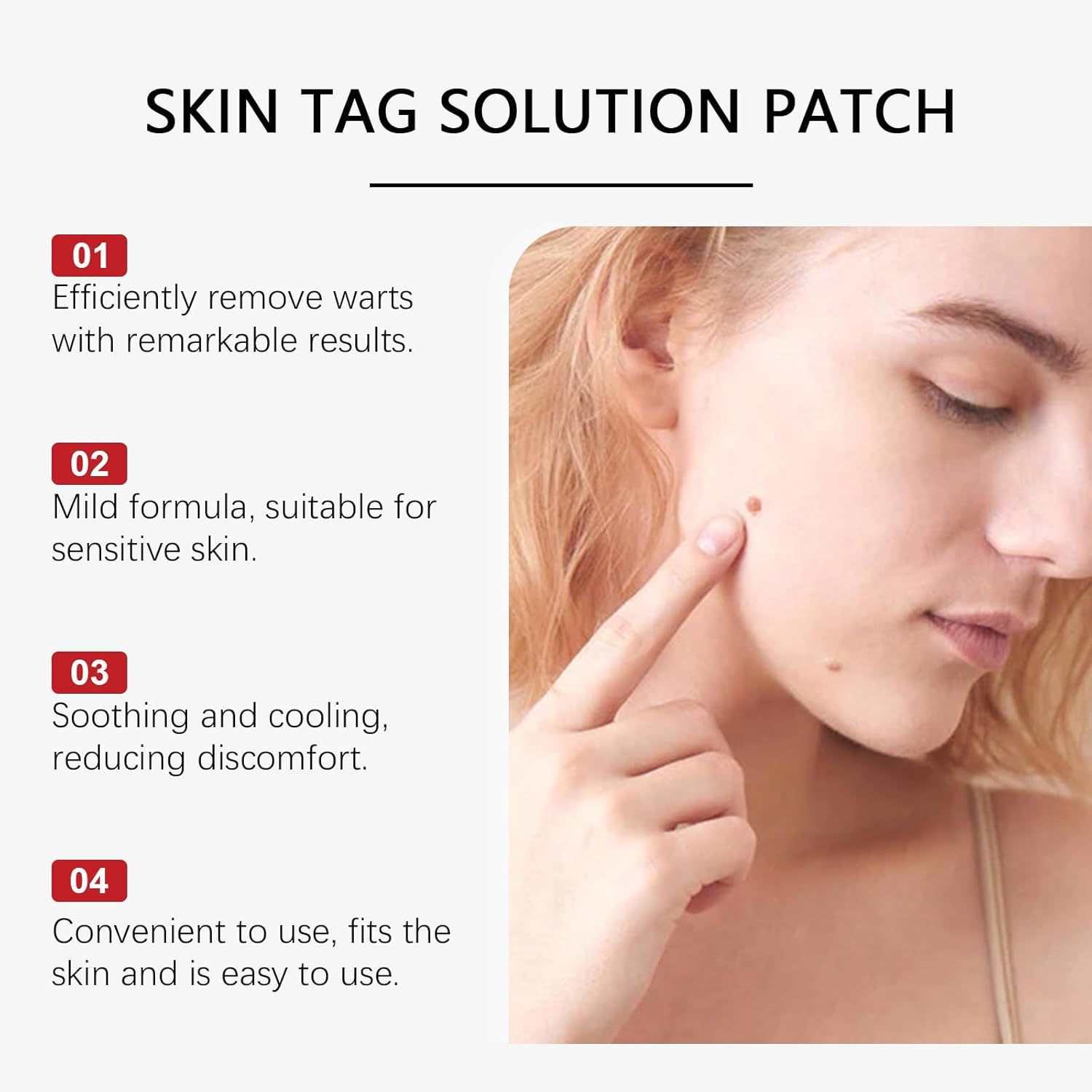 2 PCS Microneedle Skin Tag Patch - Safe & Gentle Plant-Based Pimple Patch for Face and Body &ndash; Waterproof Microdart Sticker for Quick Use Secure Fit Gentle for Various Skin Types (2 PCS) image number 5