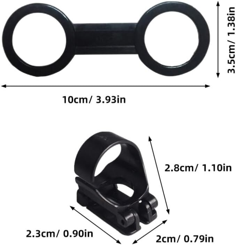 HANABASS 4Pcs Scuba Dive Universal Plastic Clip Diving Mask Snorkel Keeper Retainer Snorkel Hose Holder Replacement Snorkeling Diving Equipment image number 3
