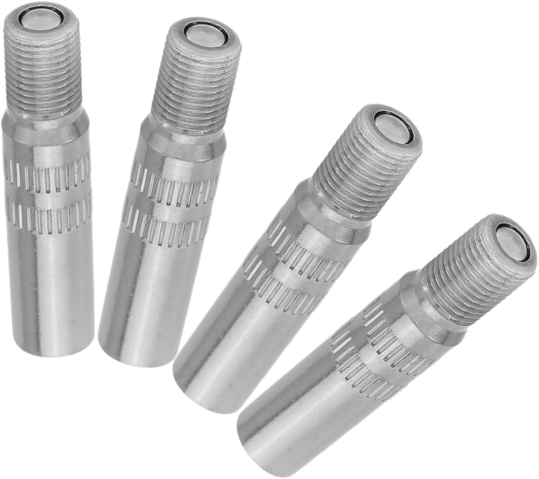Sosoport 4Pcs Copper Chrome Tire Valve Stem Extenders for Easy Inflation Compatible Dual Wheels Sturdy Automotive Accessories image number 4