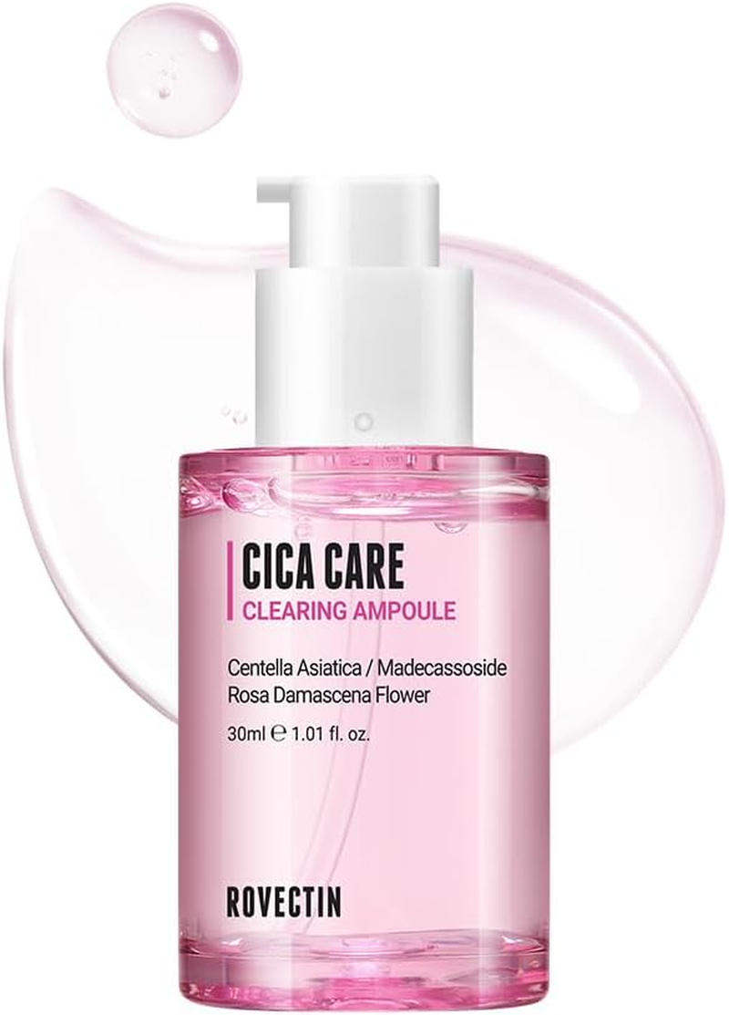 ROVECTIN Cica Care Clearing Ampoule for Soothing and Sensitive Care for Ance, Blemish, Redness with Calamine, Centella Asiatica and Damask Rose (1 Fl. Oz, 30Ml) image number 3