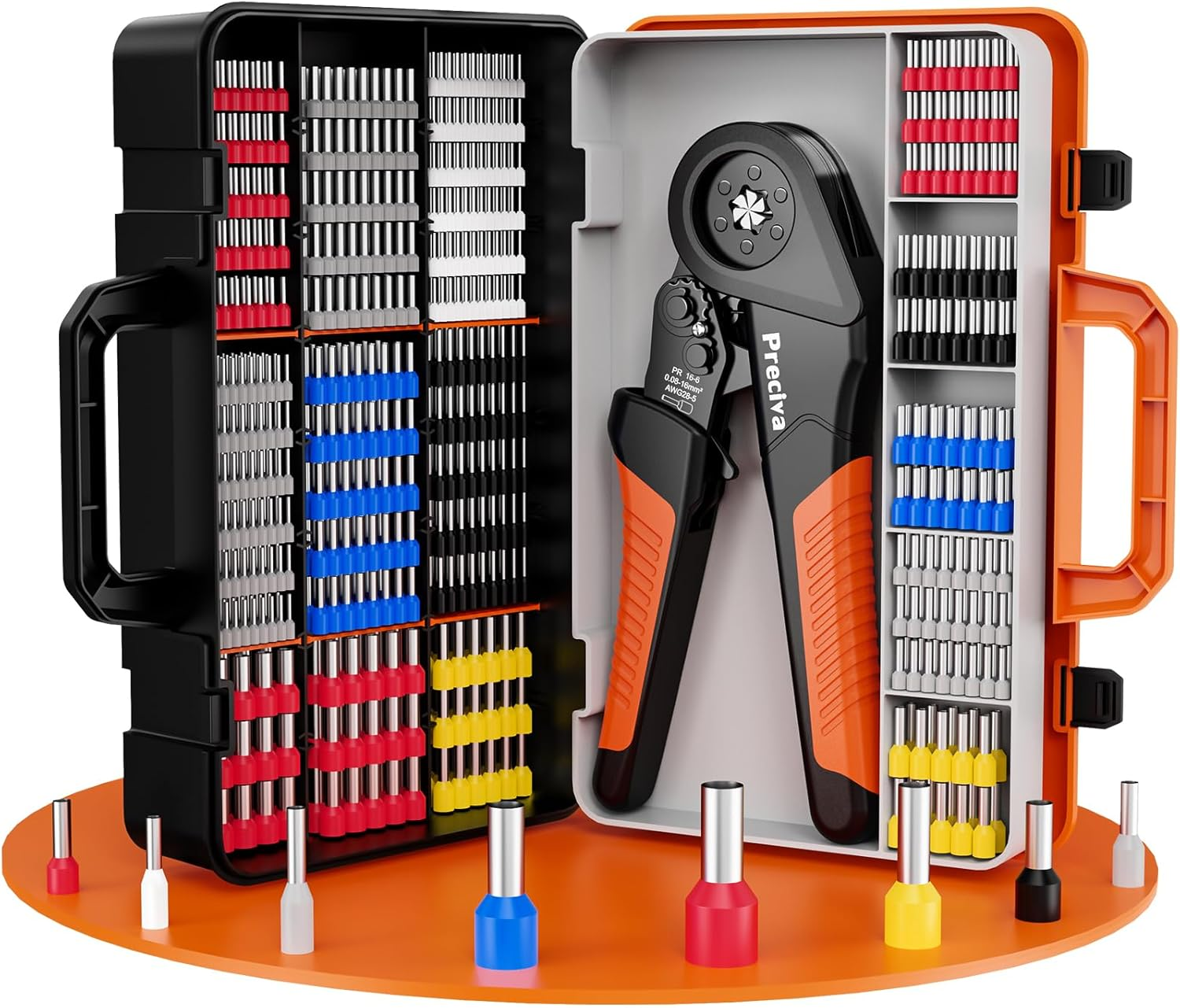 Preciva - Crimping Pliers Set 0.08 to 16Mm&sup2; 1500 Pieces for DIY and Home Use image number 1