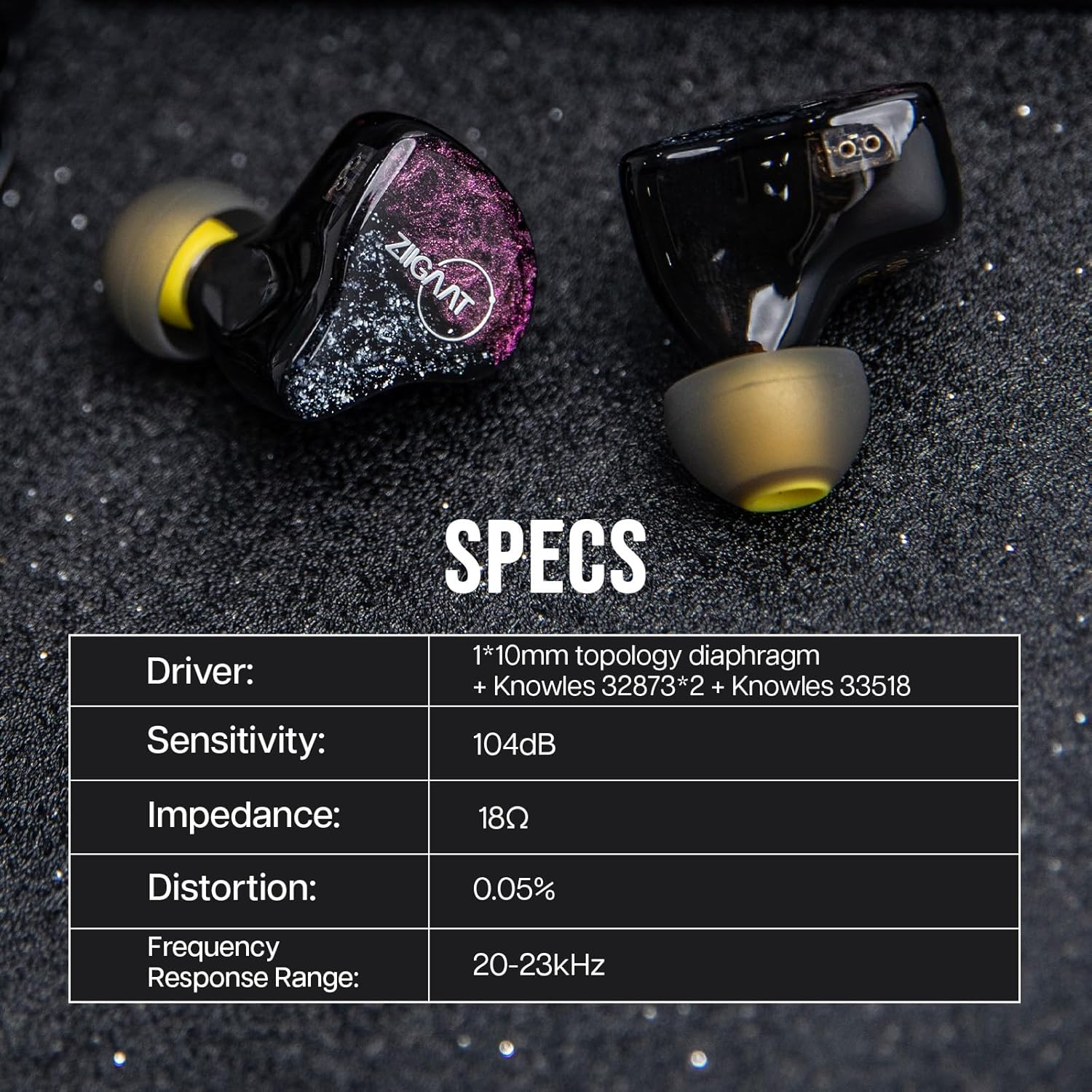 Linsoul Ziigaat Odyssey In&ndash;Ear Monitor, 1DD+3BA Hybrid IEM Earphone, Wired Gaming Earbuds, Professional Sound Isolating Inner-Ear Monitors with Detachable IEM Cable for Bass-Lovers Musician Audiophile image number 6