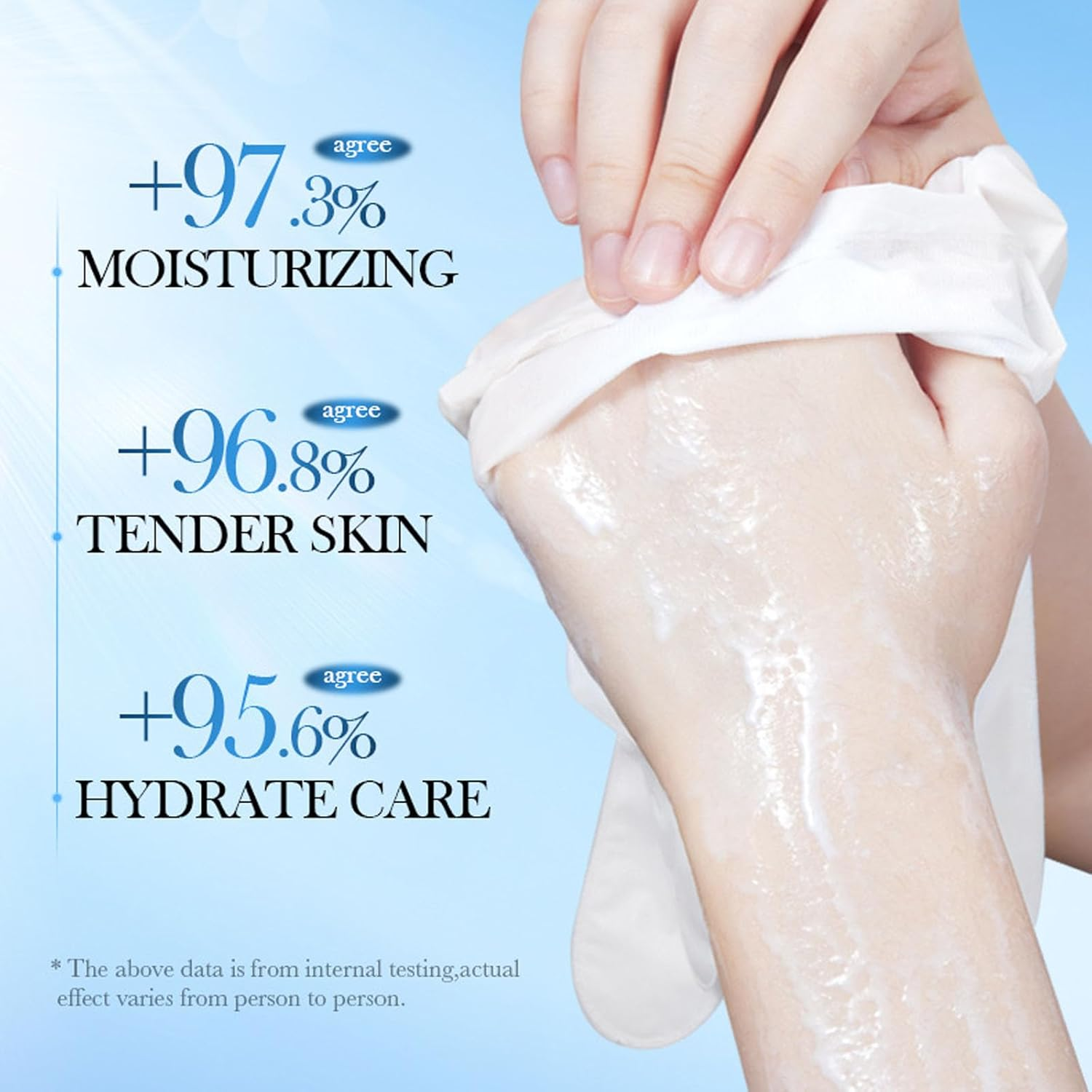 4 Pack Coconut Oil Hand Mask, Deep Moisturizing and Rejuvenating Treatment, 40Ml/Pair, with Vitamin E and Natural Actives for Dry Rough Hand,And Makes the Skin Soft and Smooth