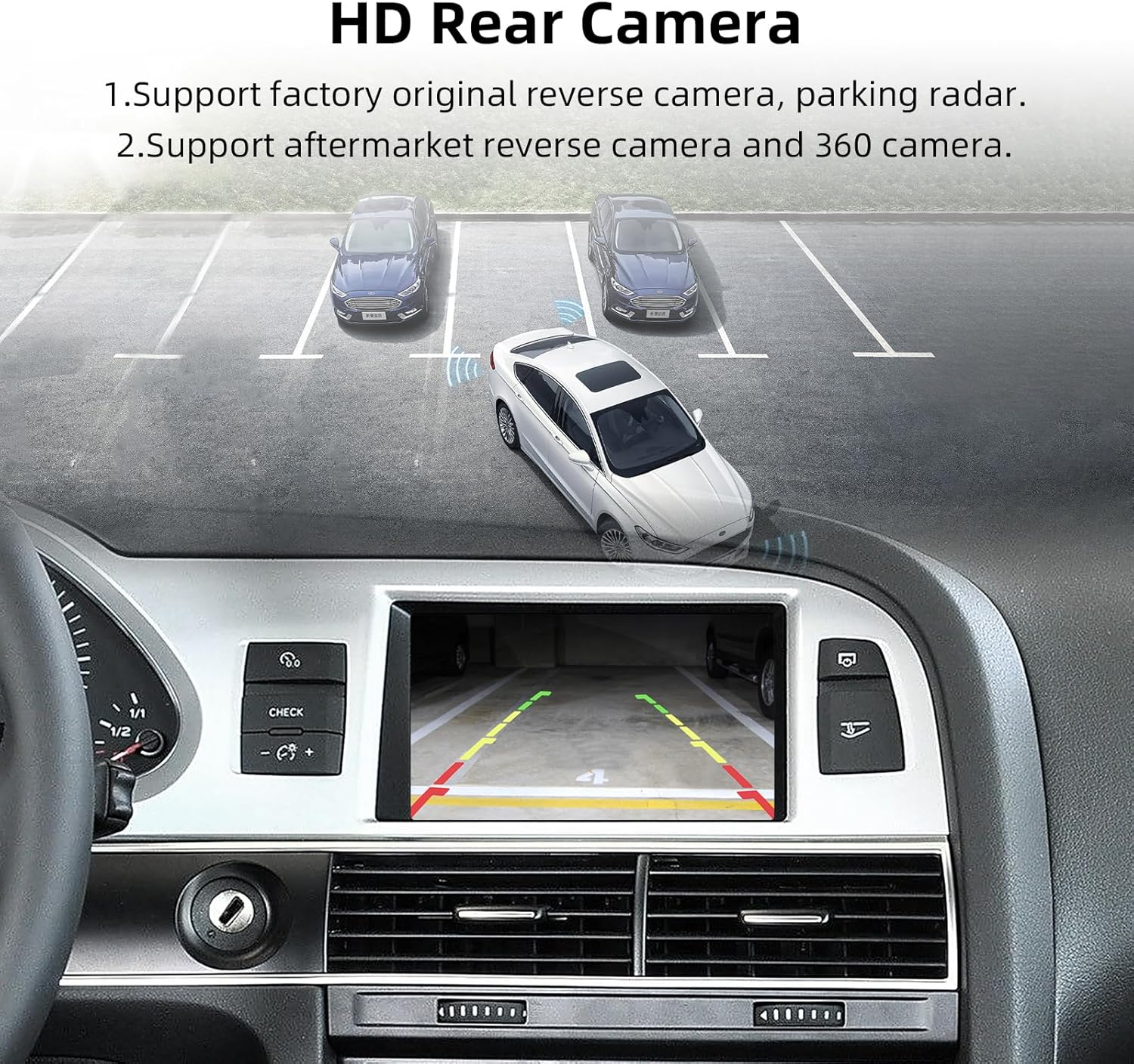 ANYFAR Decoder Adapter Fits 2009-2015 Audi Vehicles A6 & Q7 with MMI 3G System, Supports Wireless Carplay/Android Auto/Voice Control/Mirror Link/Camera/Usb Drive/Navigation Etc image number 5