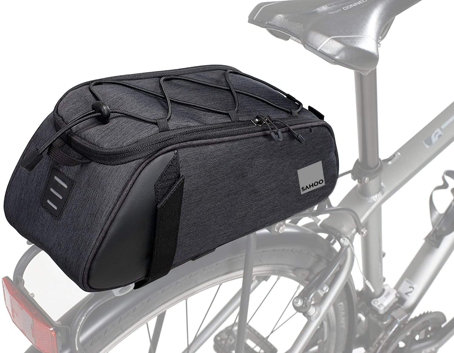 SAHOO Top Pannier Rack Bike Trunk Bag - 7L with Universal Fit Straps image number 6