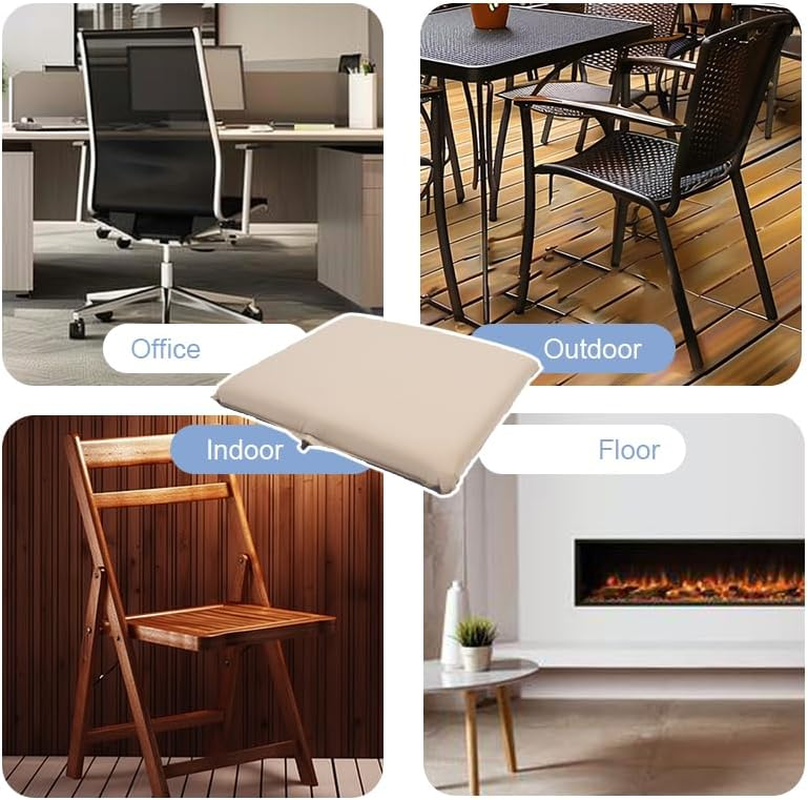 2Pcs Self-Inflating Outdoor Foam Seat Pad, Travel Cushion,Seat Cushion for Hiking, Camping, or Simply Relaxing Outdoors Water-Resistant, Non-Slip Base, (Beige)