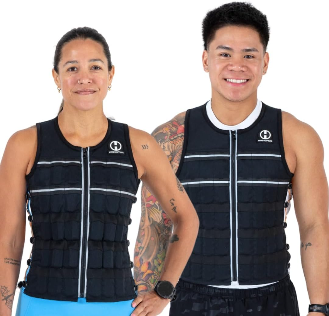 Hyperwear Hyper Vest Elite Adjustable Weighted Vest 10Lbs/15Lbs/20Lbs, Black Tough Cordura, Thin Steel Running Weights, Reflective Shock Cord and Trim, Thin Great Unisex Fit image number 5
