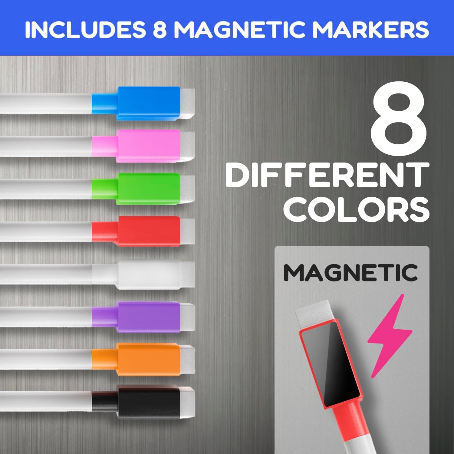 True Arc Acrylic Meal Planner Magnetic Menu Board with 8 Markers, Clear Weekly Calendar Planning Board Noteboard Refrigerator Dry Erase Board to Do/Grocery/Shopping List/Chore Chart