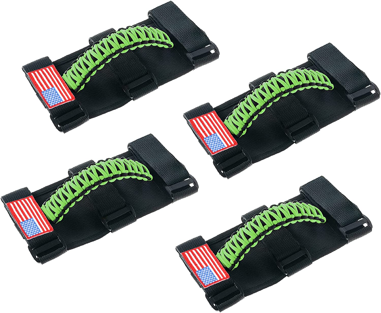 Savadicar 4 X Roll Bar Grab Handles Grip Handle for Jeep Wrangler YJ TJ JK JL & Gladiator JT 1955-2022, Interior Accessories, Black