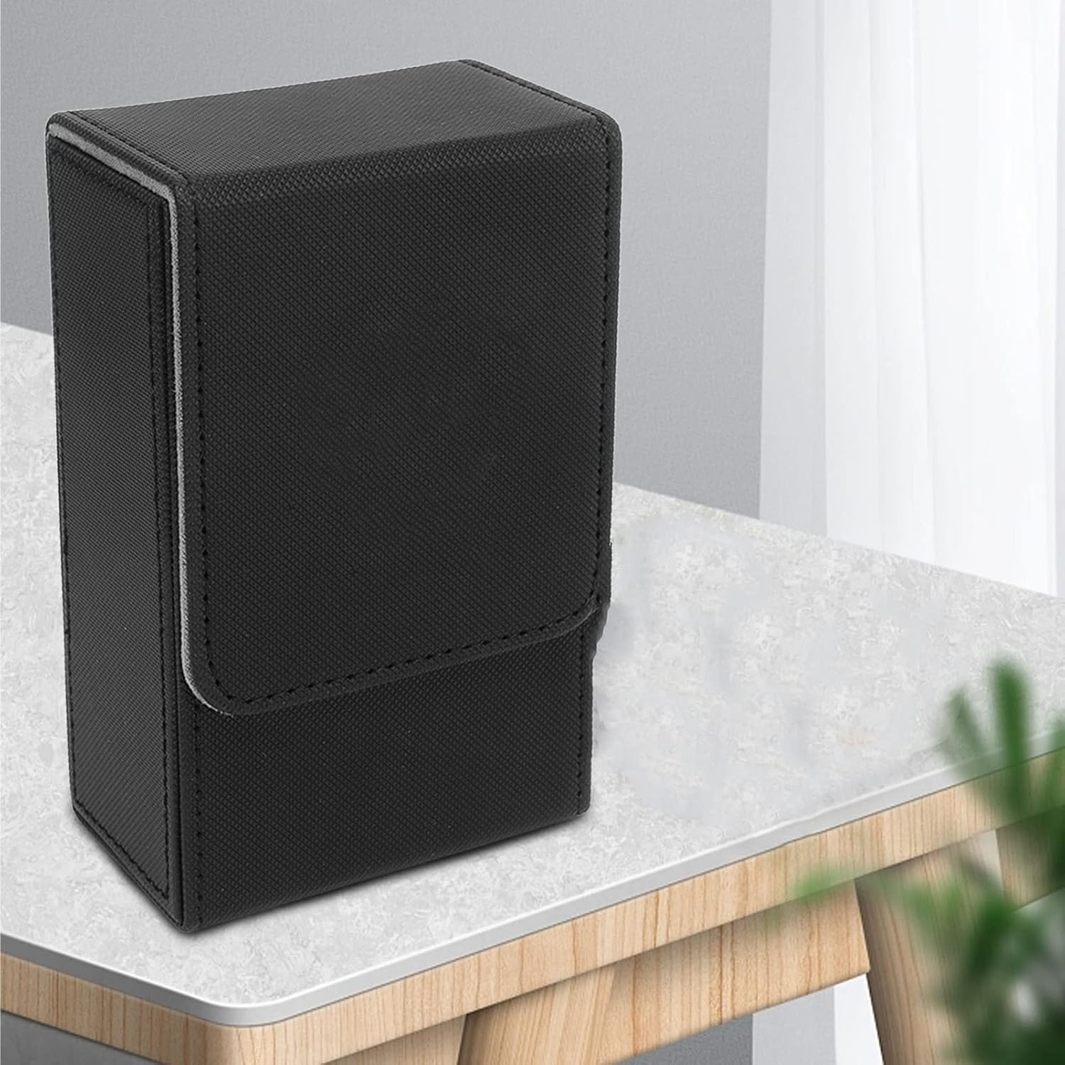 Tarot Card Case, Imported Fleece Tarot Storage Box Moon Patten PU Leather for Card Collection