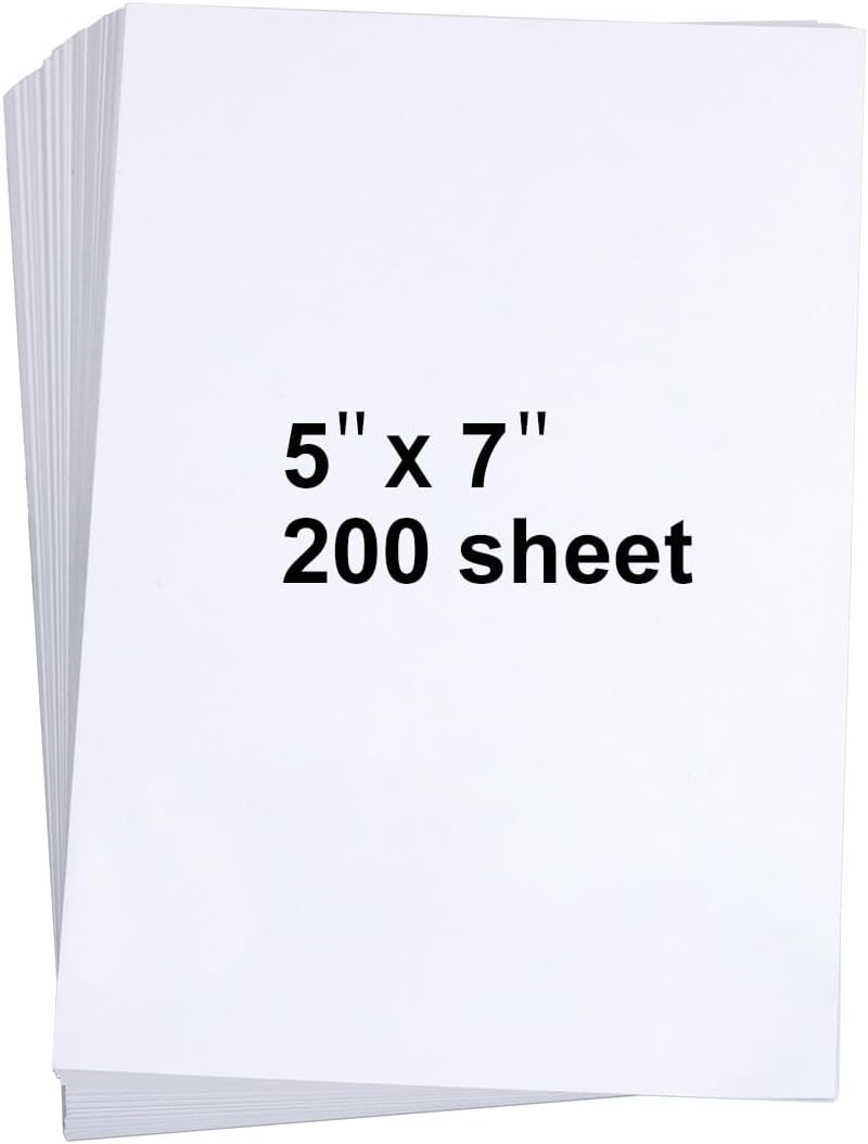 100 Pieces 5" X 7" White Cardstock, Heavyweight Cardstock Sheets Blank Invitation Paper Greeting Cards Printable, 74Lb Cover 200 Gsm/White image number 3