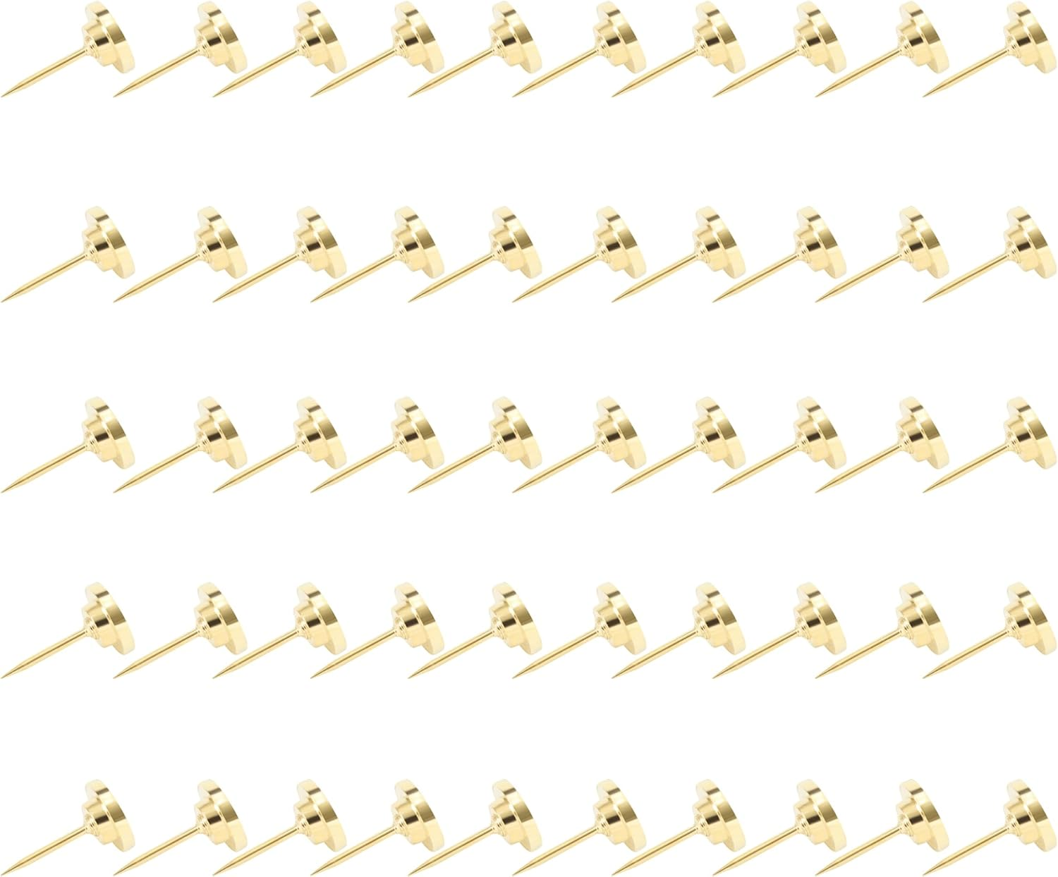 50Pcs Metal Push Pins, Thumb Tacks for Hanging Poster and Map, Heavy Duty Head Pin for Wall Corkboard Bulletin Board, Home Office Craft Accessories (Black)