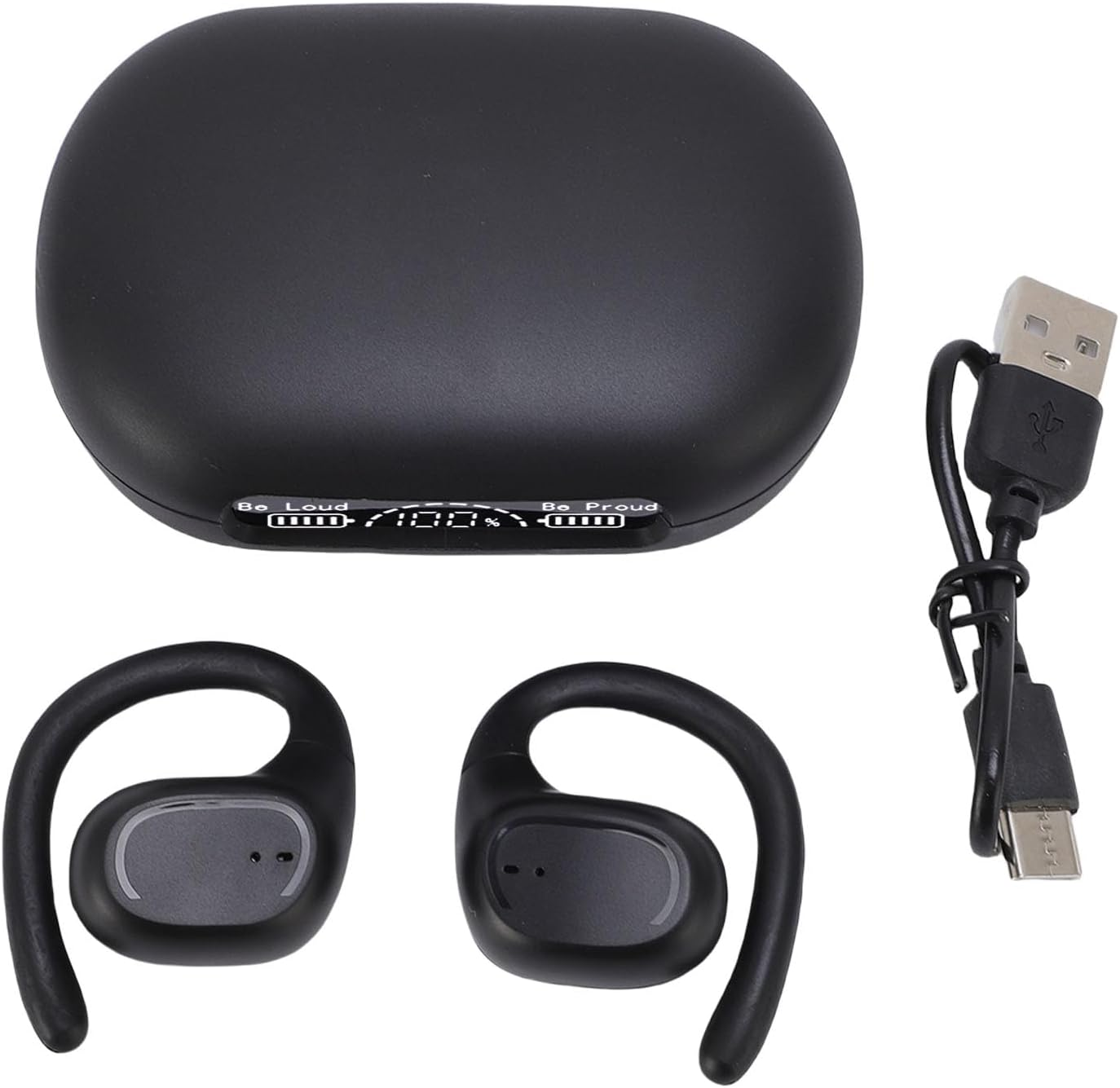 Diyeeni Earbuds, Noise Cancelling Wireless Earbuds with Dual Mic, 5.4 Chip Digital Display for Game Sound Visual Synchronization image number 1