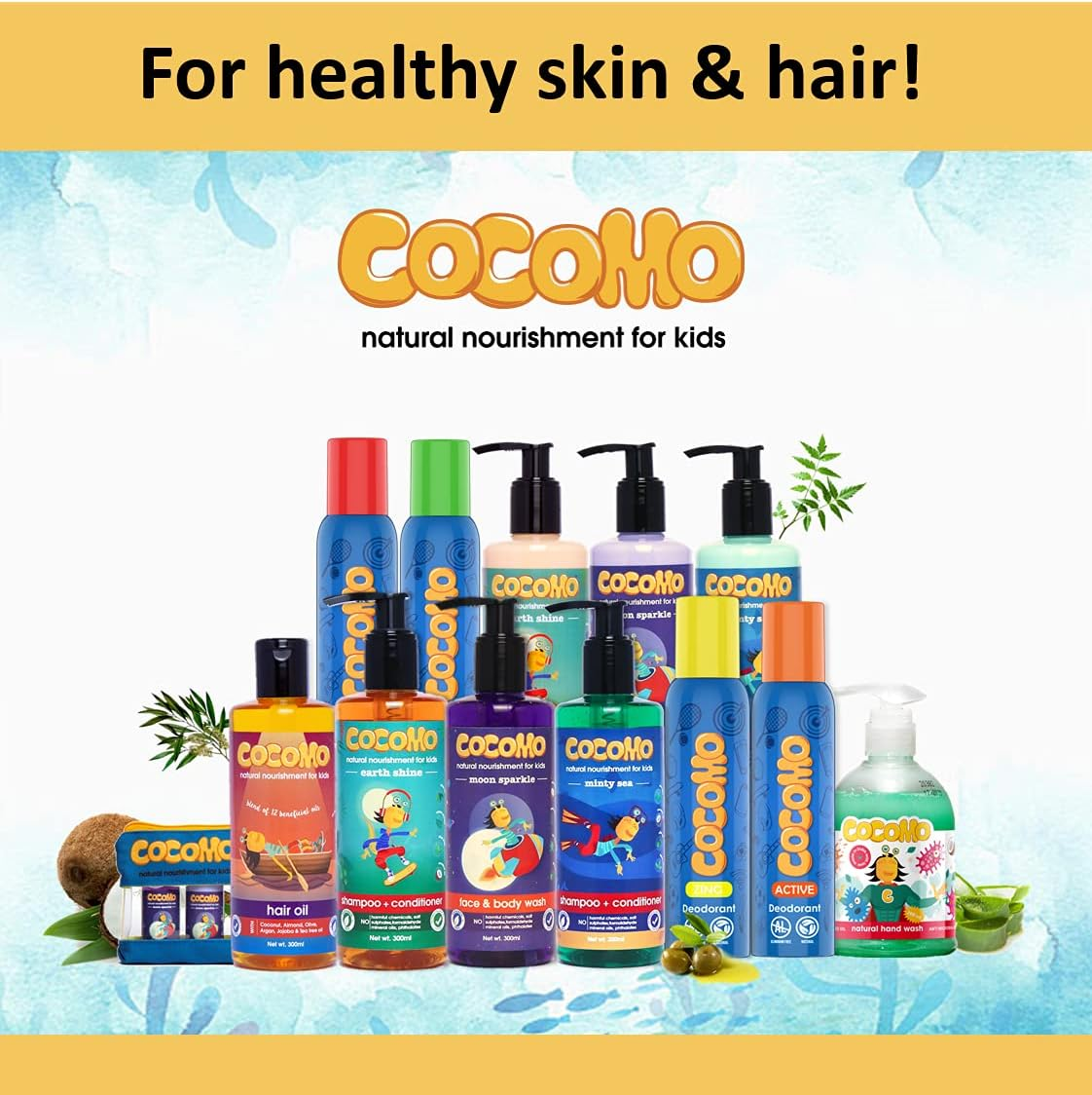 Cocomo Natural Neem & Tea Tree Oil Kids Shampoo & Conditioner (200Ml)